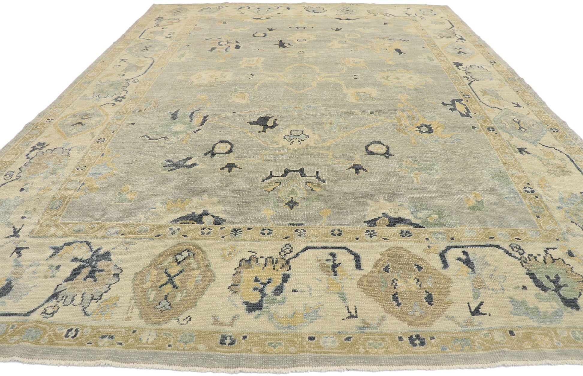 9 x 13 Contemporary Turkish Oushak Rug 53510