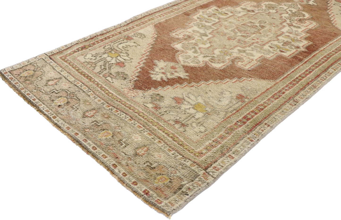 3 x 6 Vintage Turkish Oushak Rug 53518