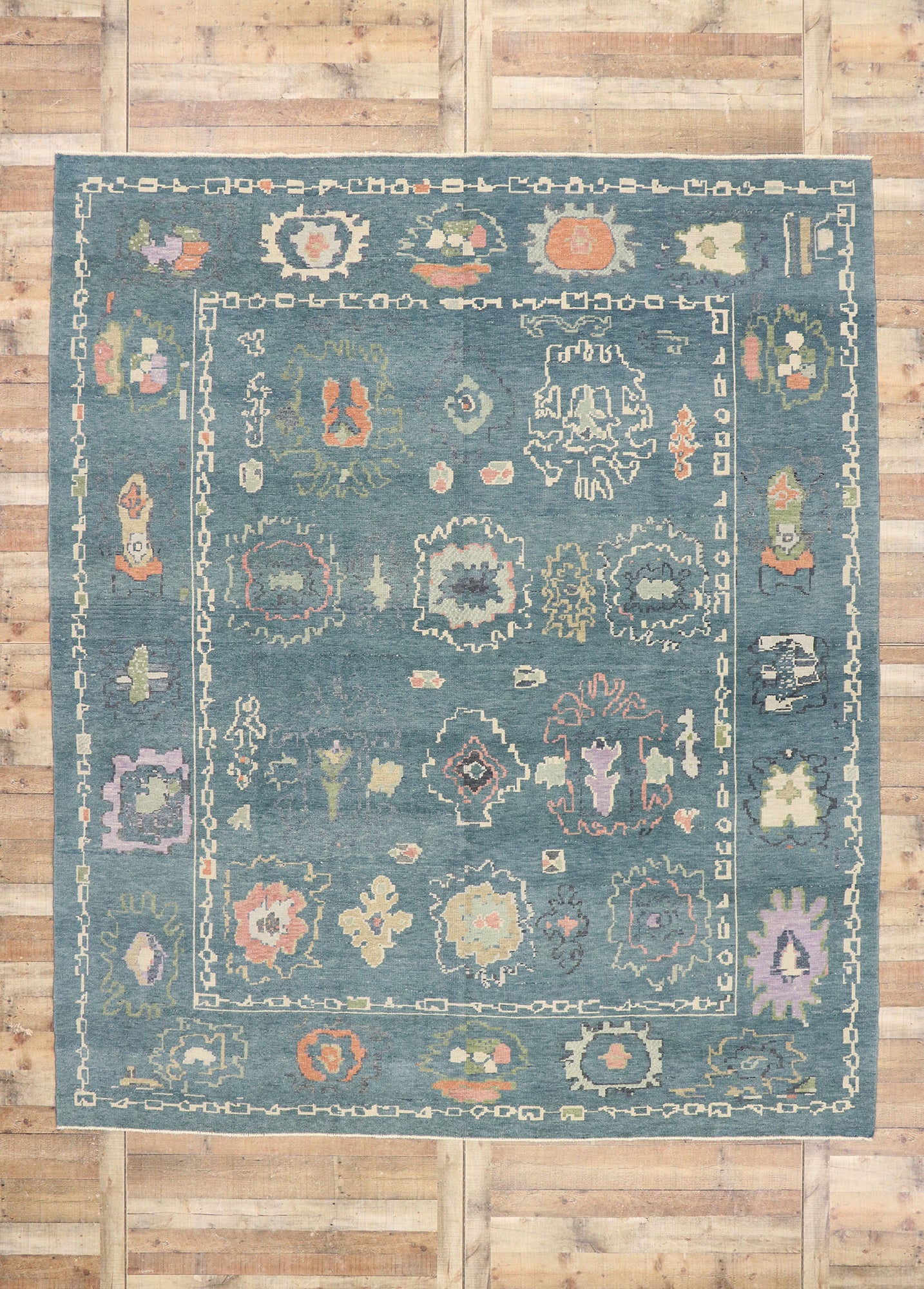10 x 12 Colorful Turkish Oushak Rug 53554