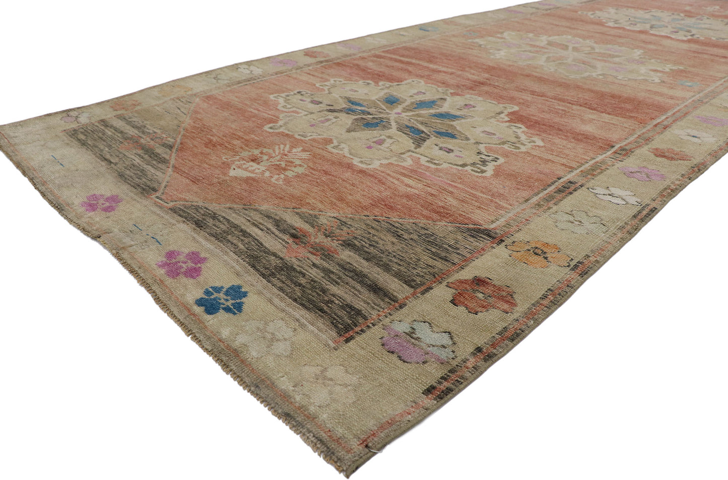 5 x 12 Vintage Turkish Oushak Rug 53578