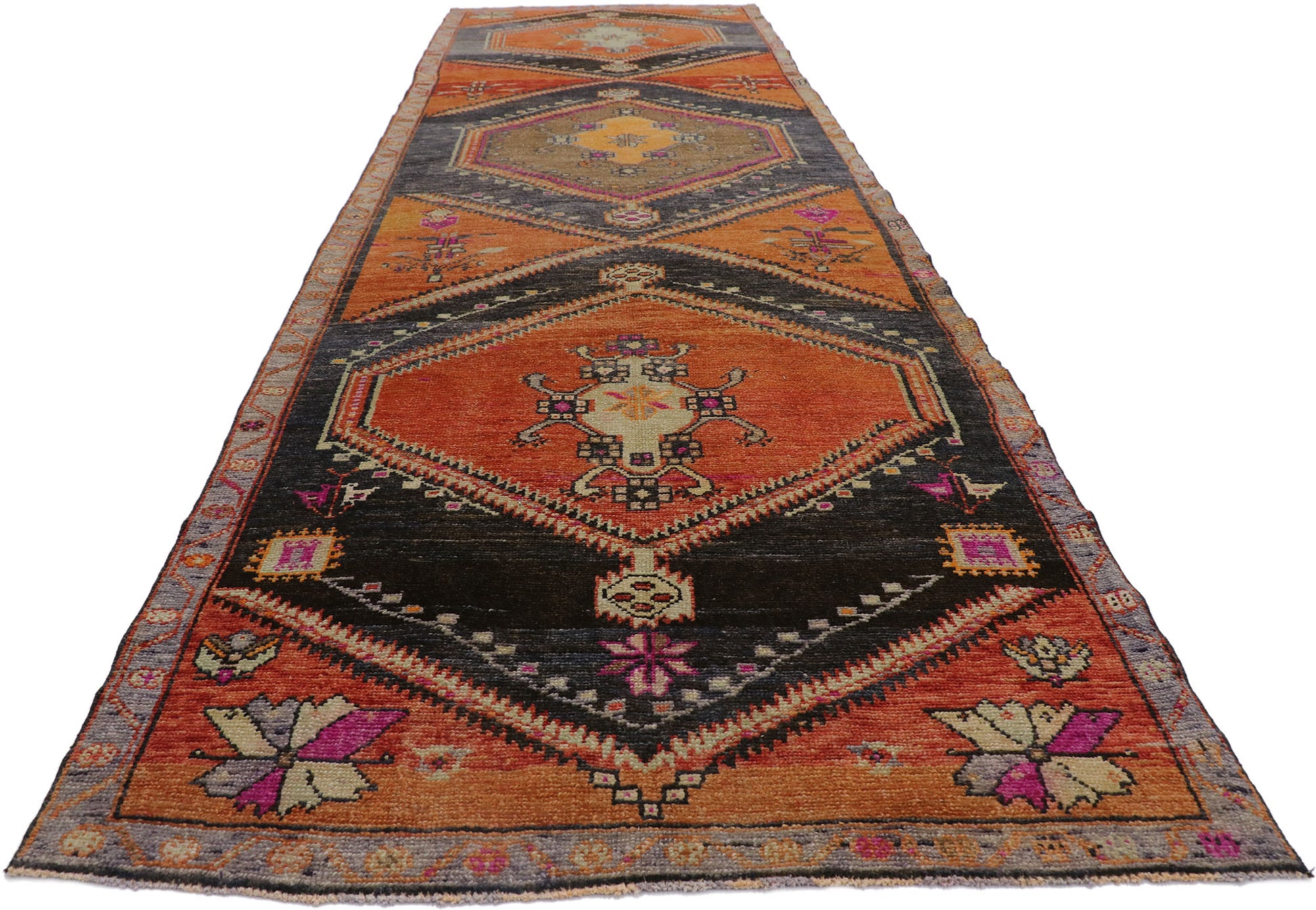 5 x 15 Vintage Turkish Kars Rug 53581