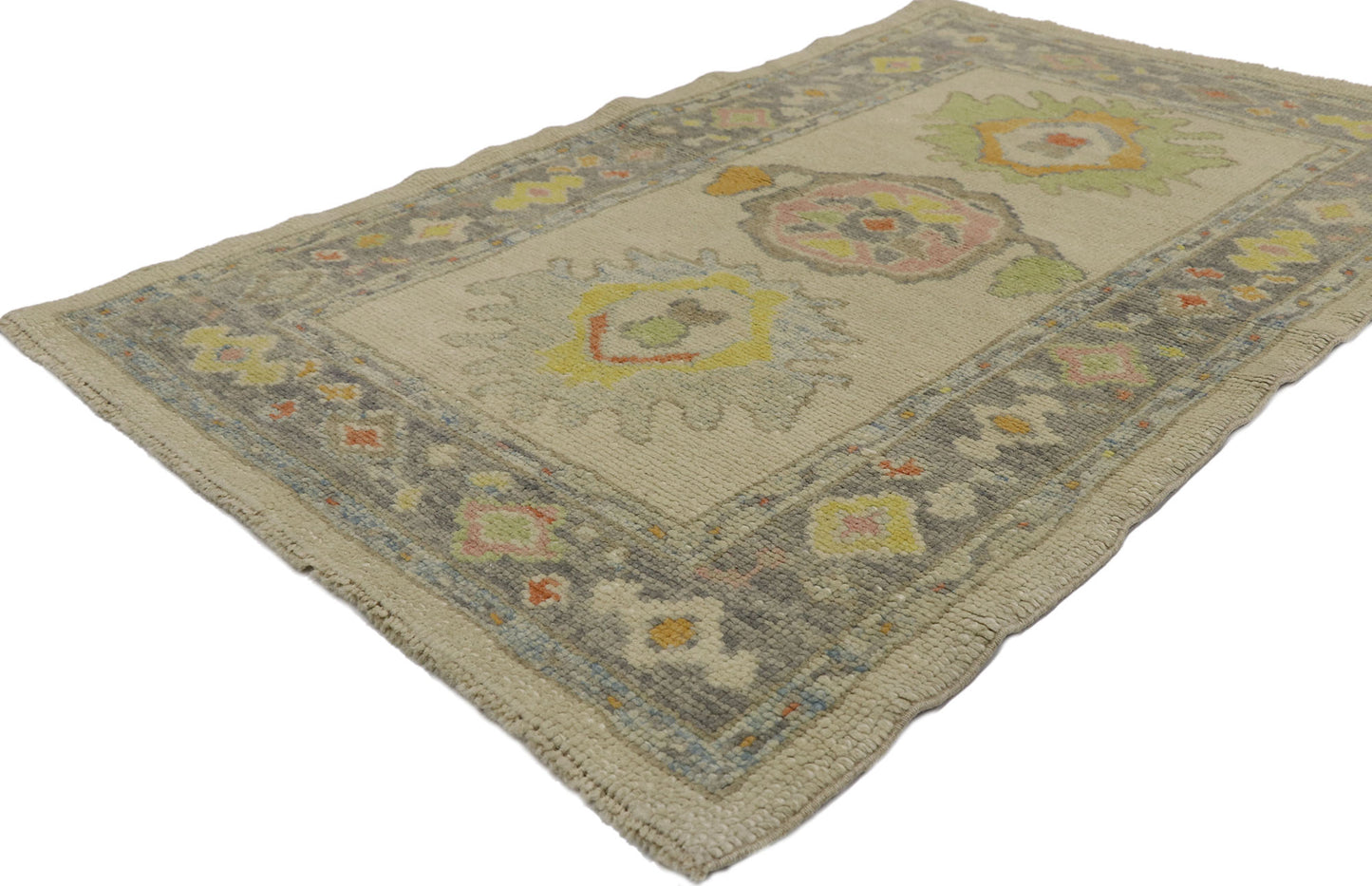 3 x 5 Colorful Turkish Oushak Rug 53595