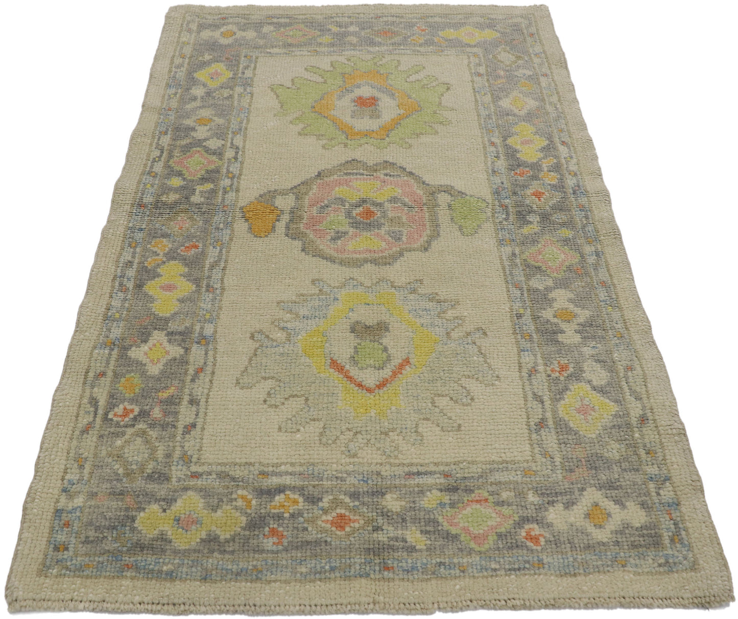 3 x 5 Colorful Turkish Oushak Rug 53595