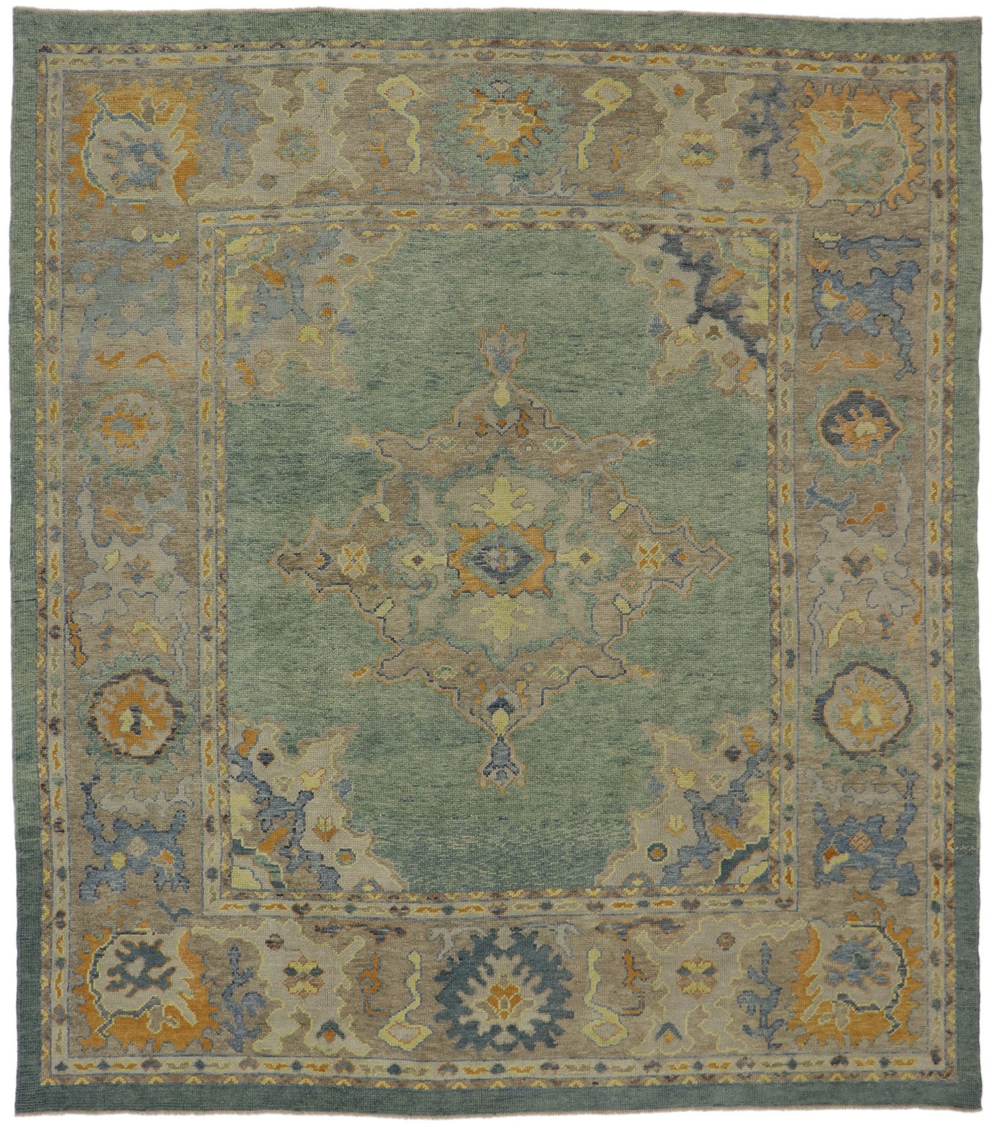 9 x 10 Contemporary Turkish Oushak Rug 53610