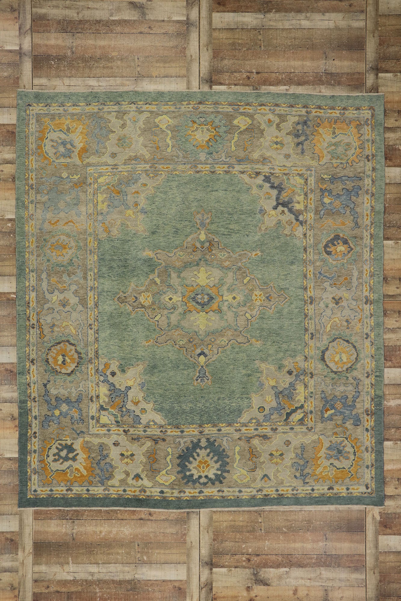 9 x 10 Contemporary Turkish Oushak Rug 53610