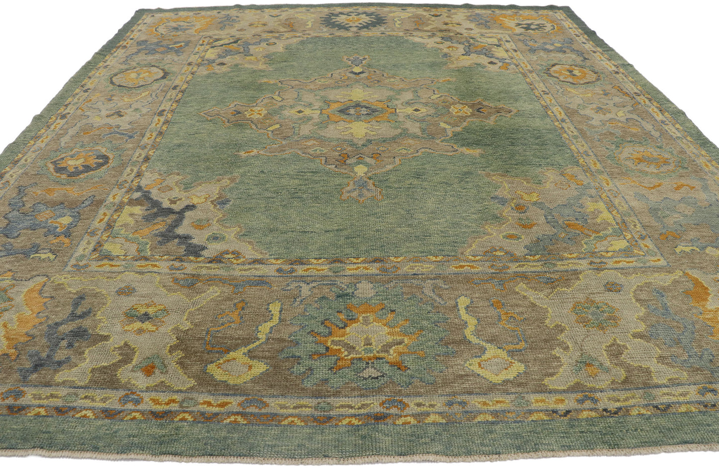 9 x 10 Contemporary Turkish Oushak Rug 53610