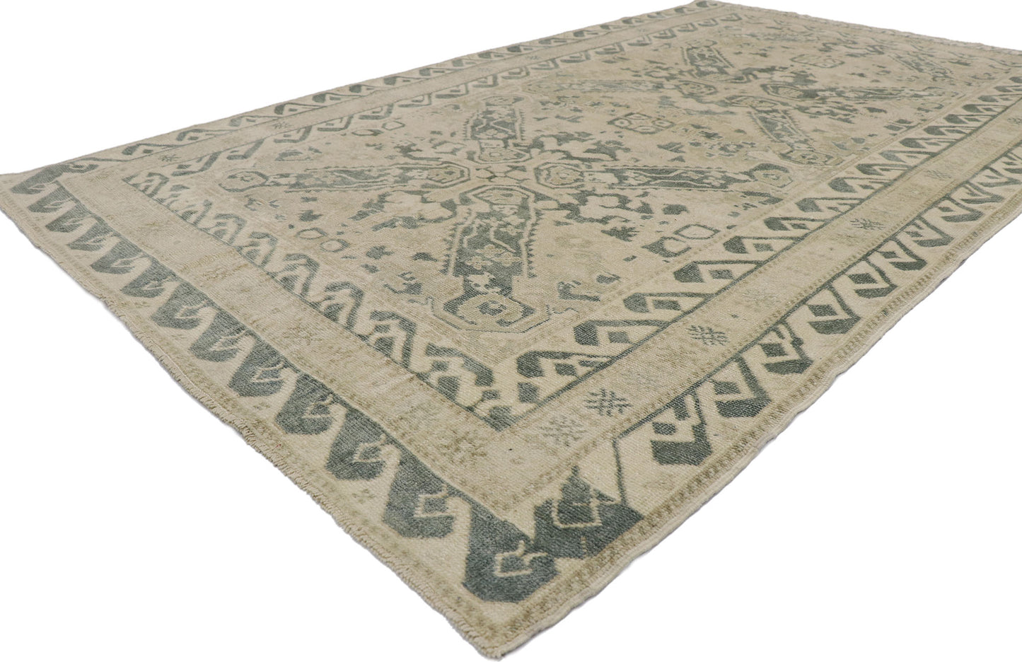 5 x 8 Vintage Turkish Oushak Rug 53625