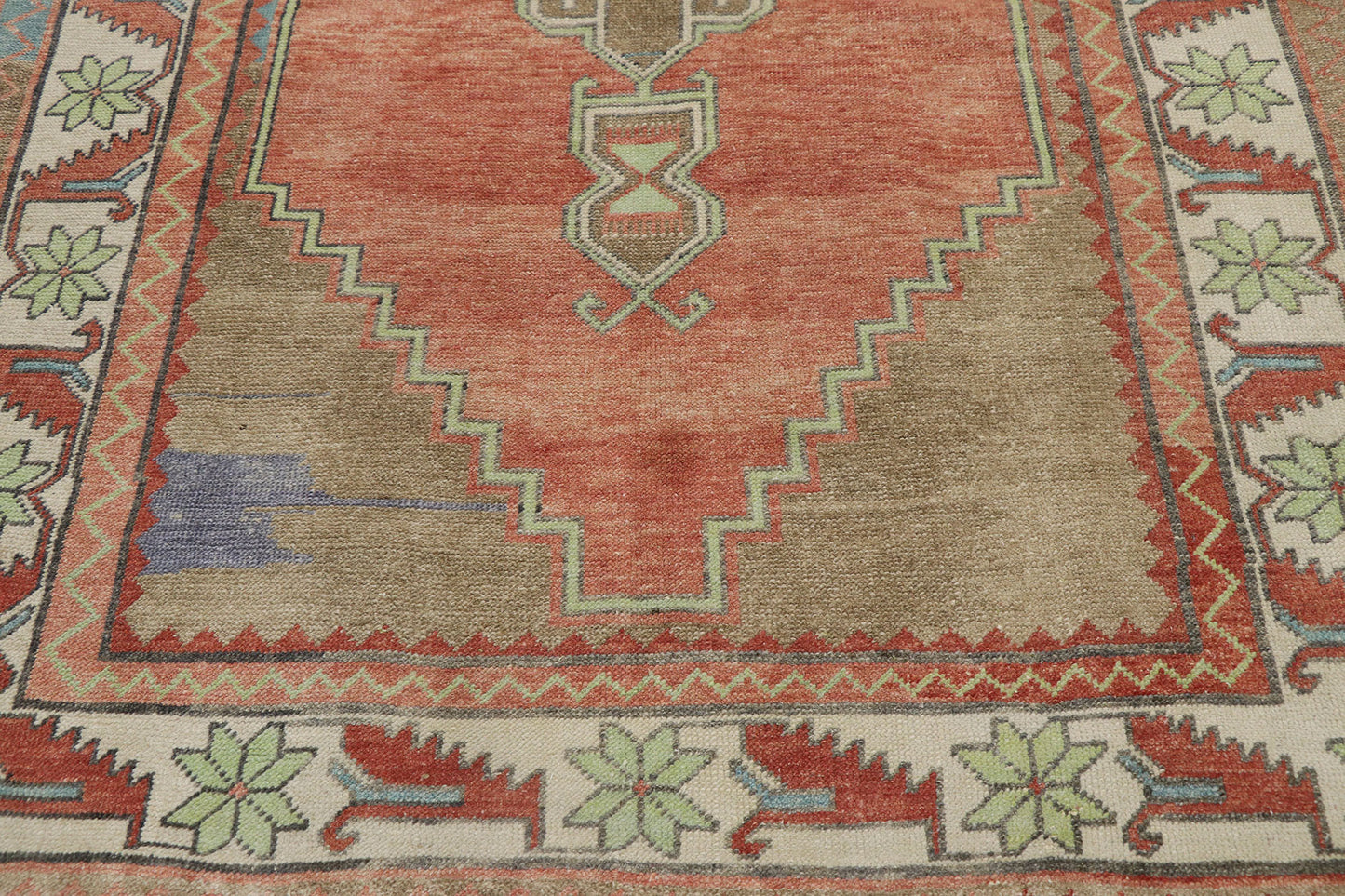 5 x 13 Vintage Turkish Oushak Rug 53628