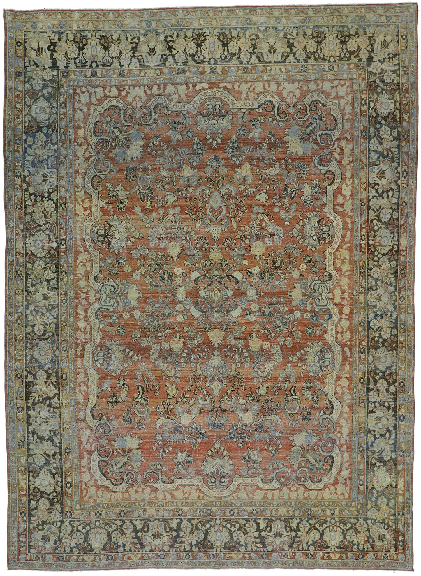 9 x 12 Antique Persian Mahal Rug 53629