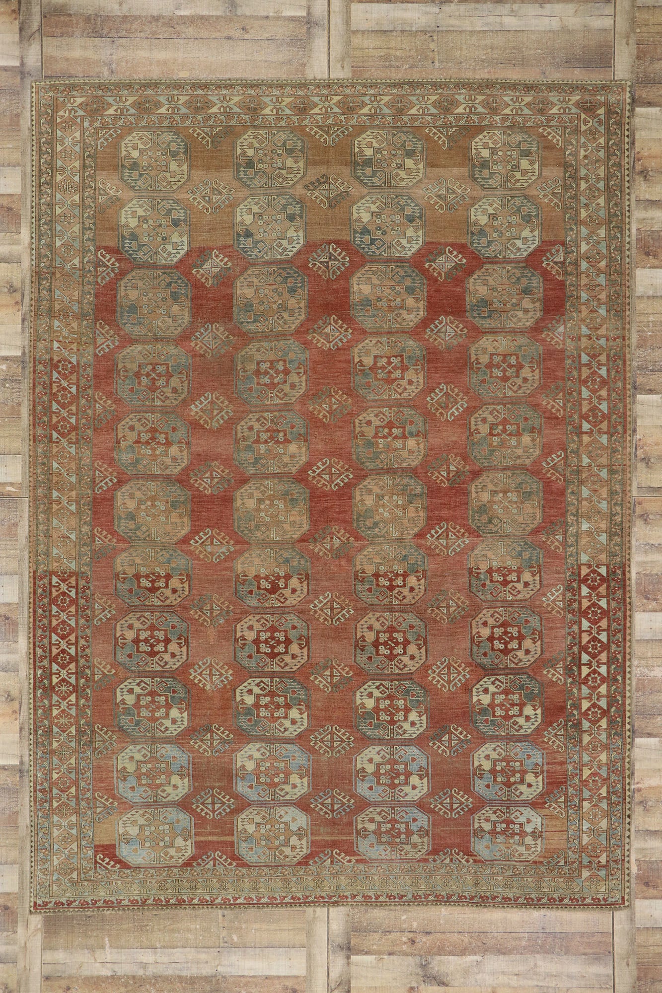 9 x 12 Vintage Turkish Oushak Rug 53658