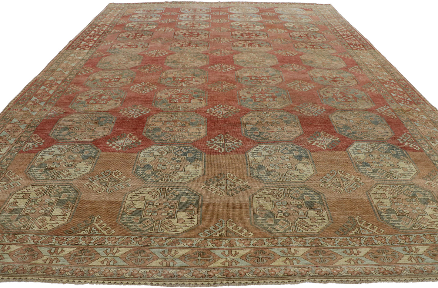 9 x 12 Vintage Turkish Oushak Rug 53658