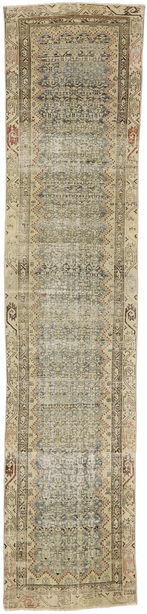 3 x 13 Antique-Worn Persian Malayer Rug 53660