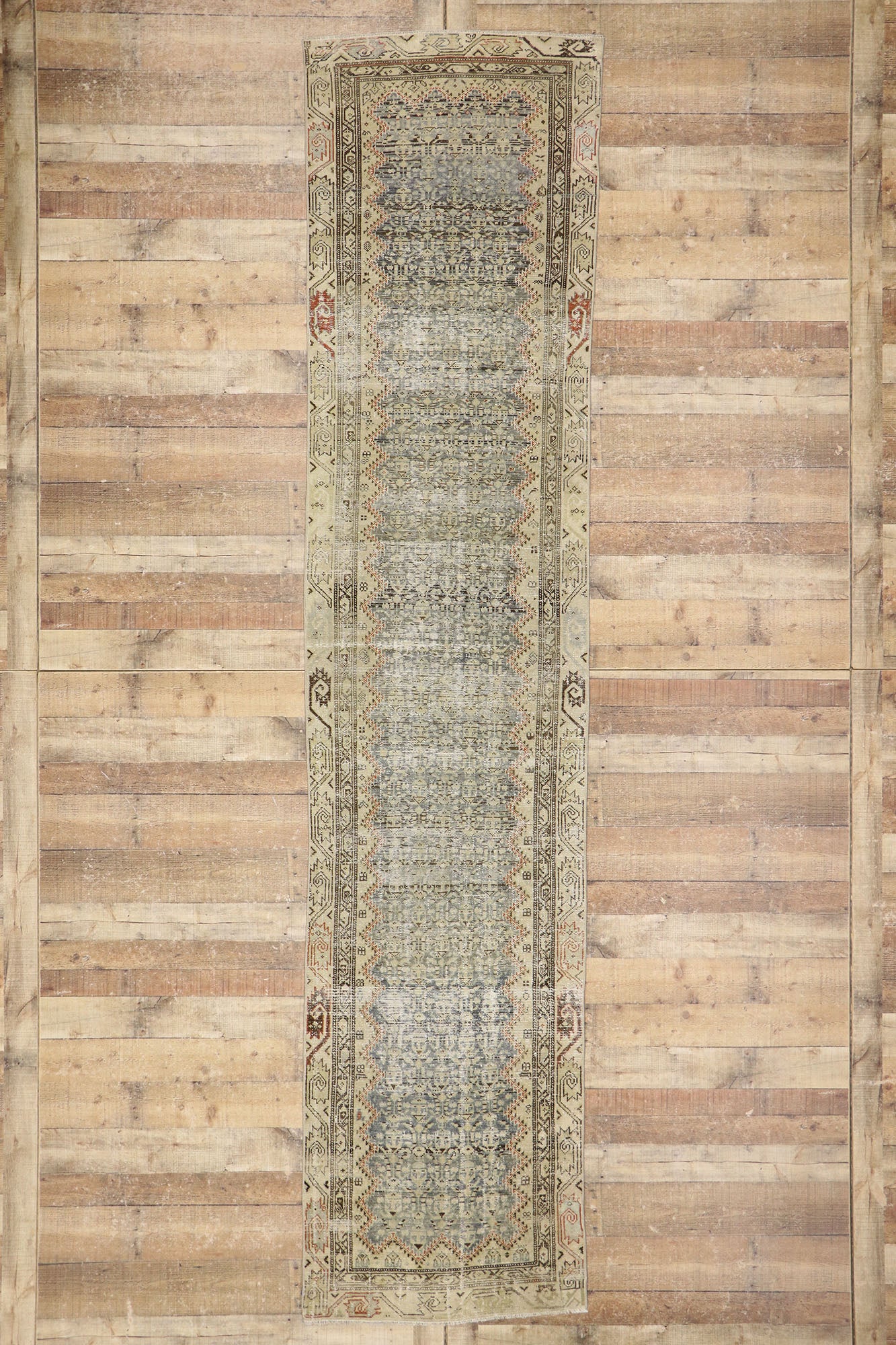 3 x 13 Antique-Worn Persian Malayer Rug 53660