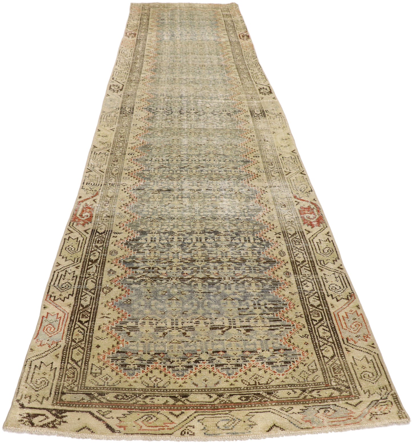 3 x 13 Antique-Worn Persian Malayer Rug 53660