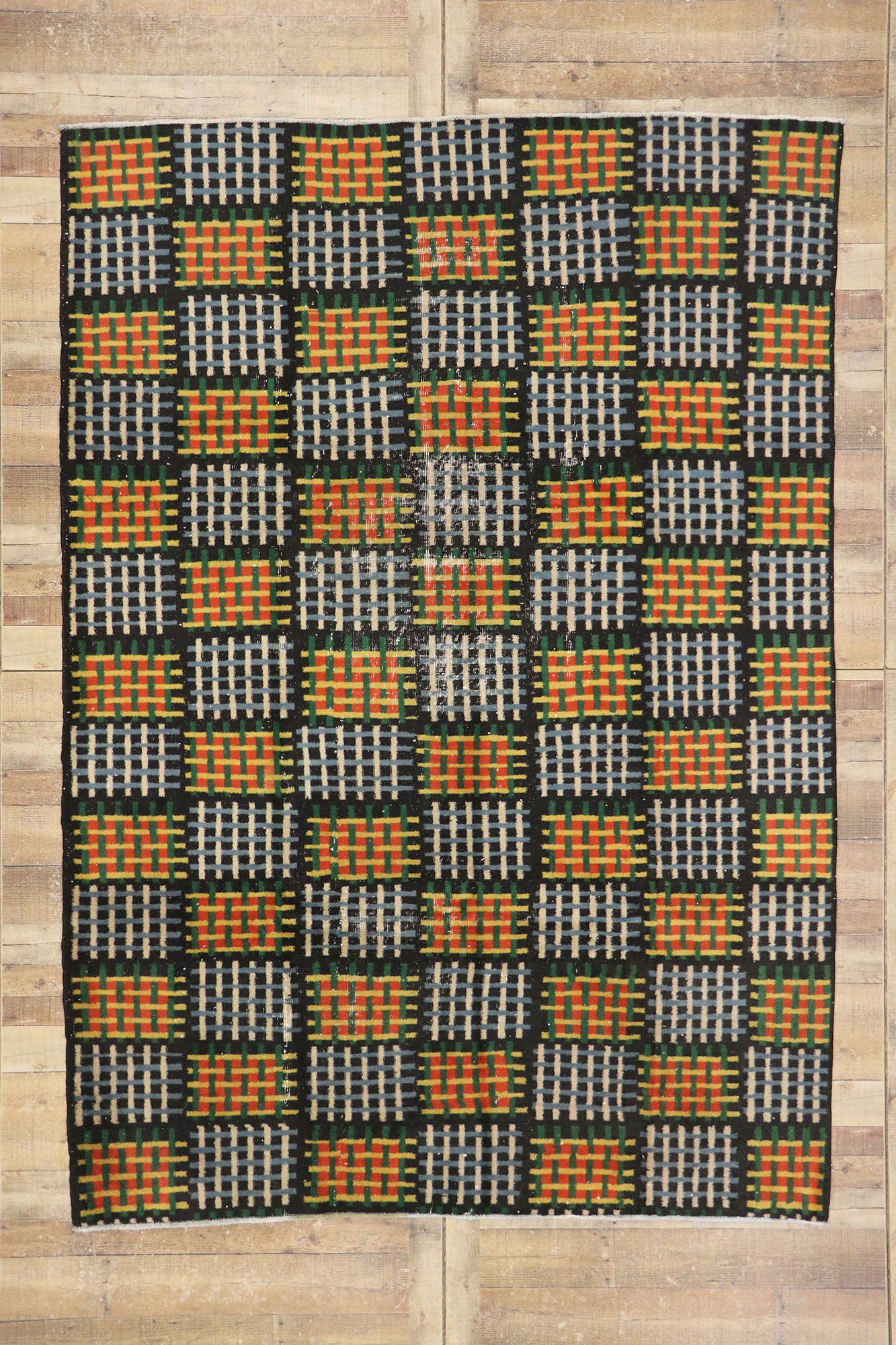 7 x 10 Zeki Muren Vintage Turkish Sivas Rug 53665
