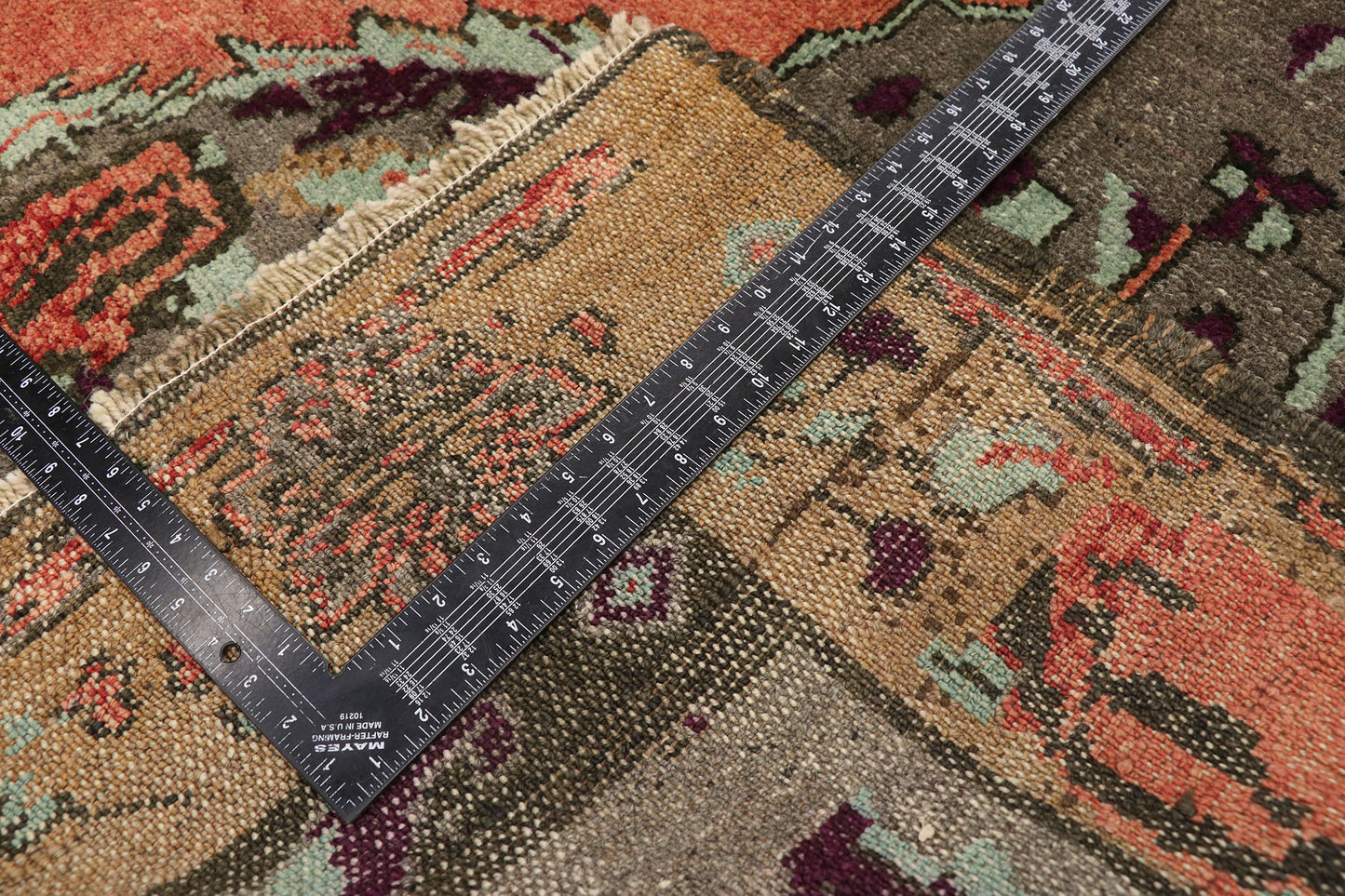9 x 10 Vintage Turkish Oushak Rug 53668