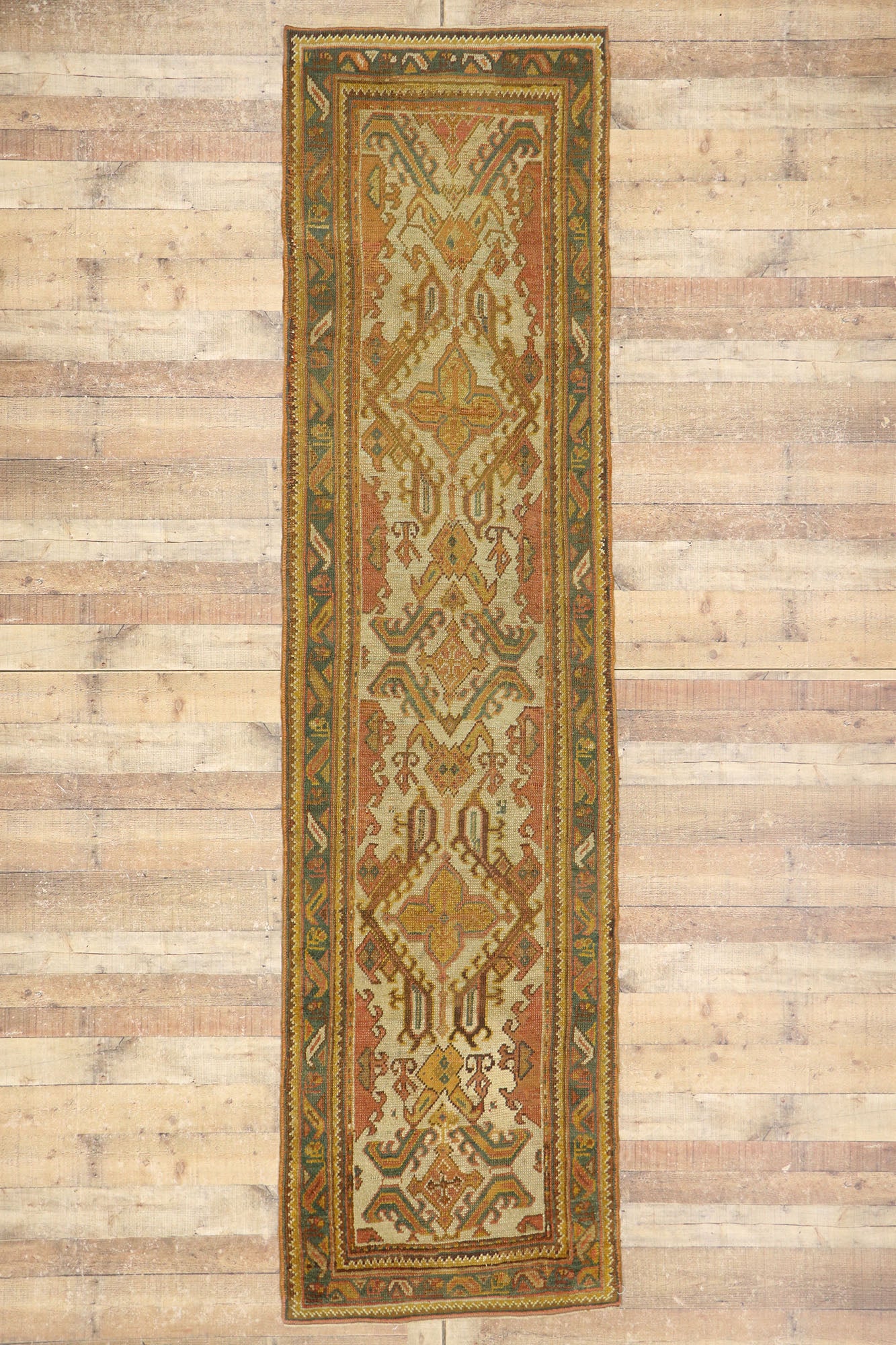 3 x 11 Antique Turkish Oushak Rug 53669