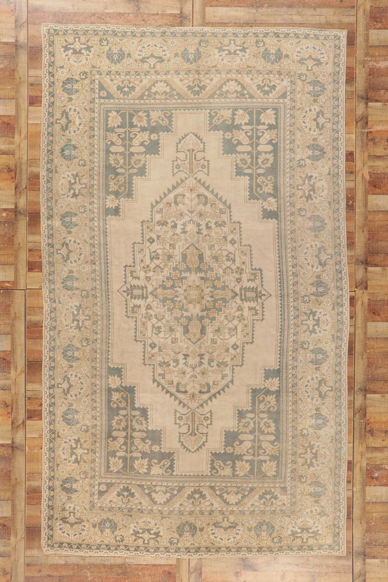 7 x 13 Vintage Turkish Oushak Rug 53691