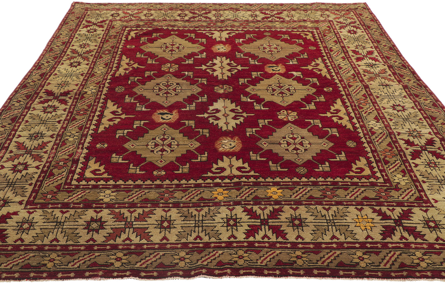 6 x 8 Vintage Turkish Oushak Rug 53695