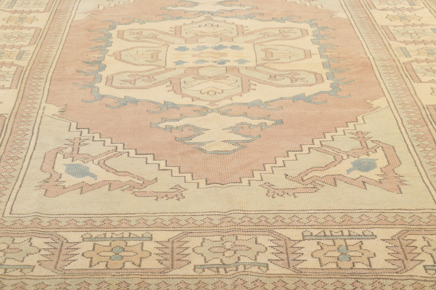 6 x 8 Vintage Pink Turkish Oushak Rug 53724