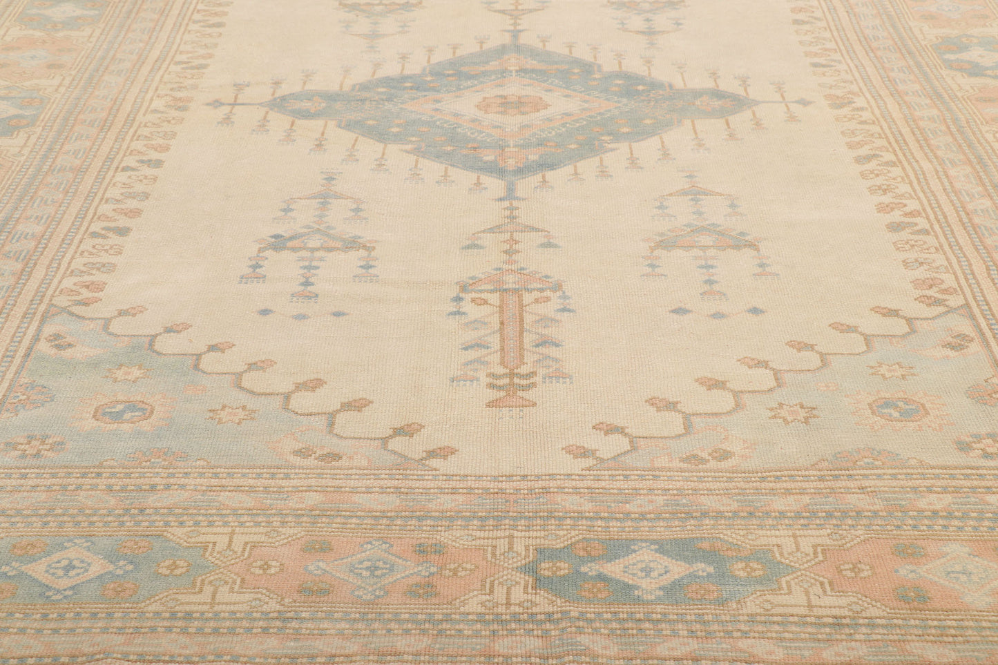 7 x 9 Vintage Turkish Oushak Rug 53728