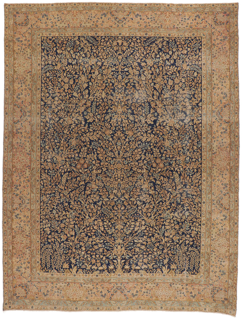 9 x 11 Antique Persian Kerman Rug 53732