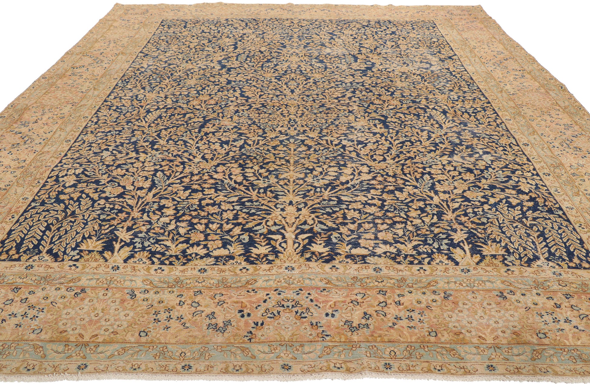 9 x 11 Antique Persian Kerman Rug 53732