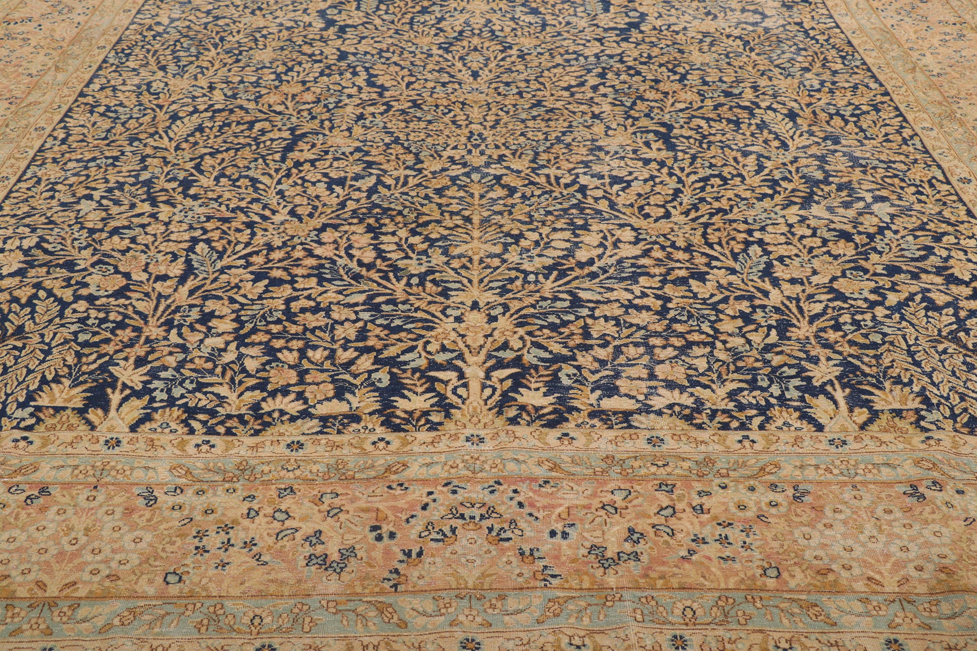 9 x 11 Antique Persian Kerman Rug 53732