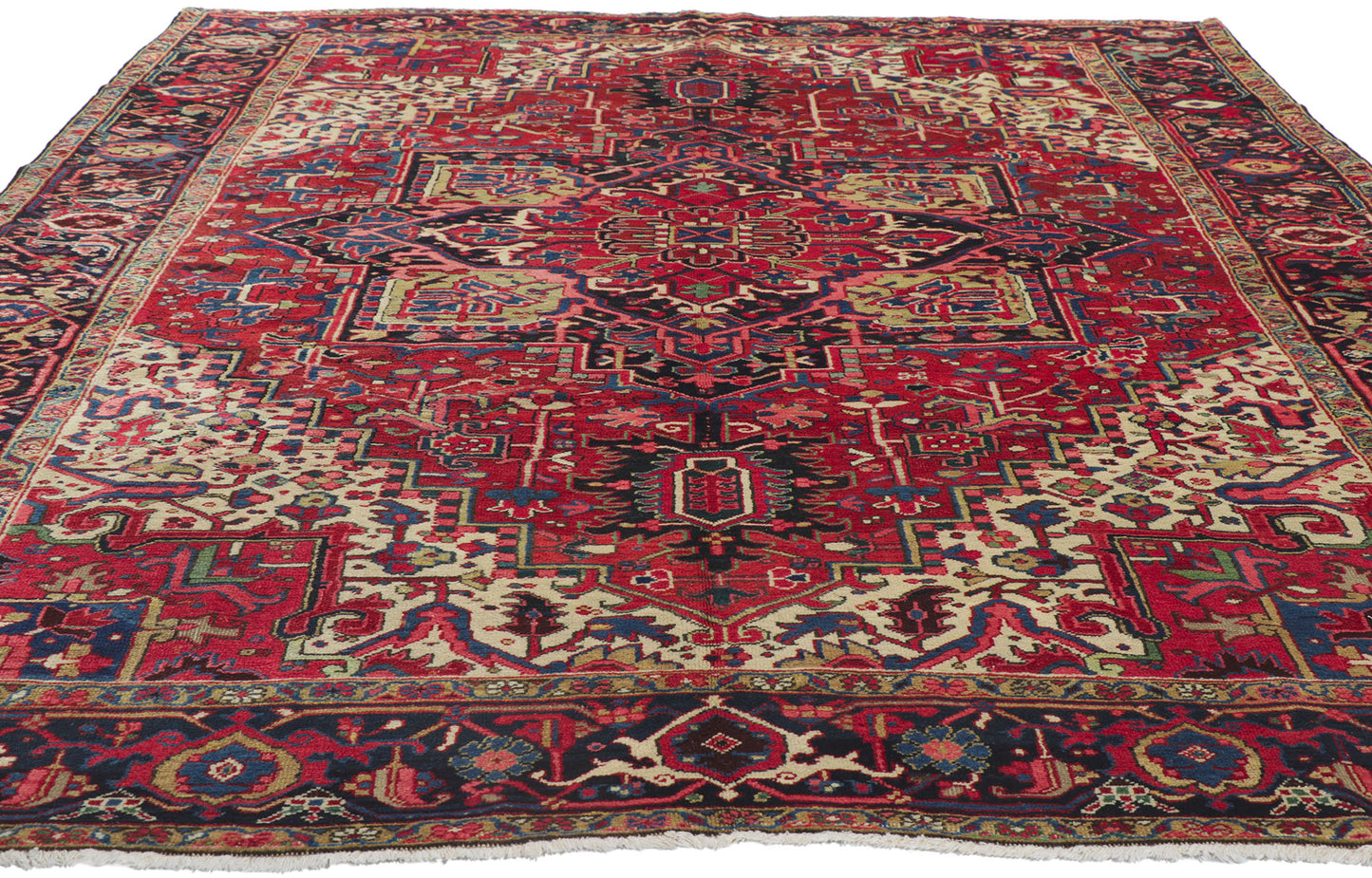 8 x 11 Antique Persian Heriz Rug 53776