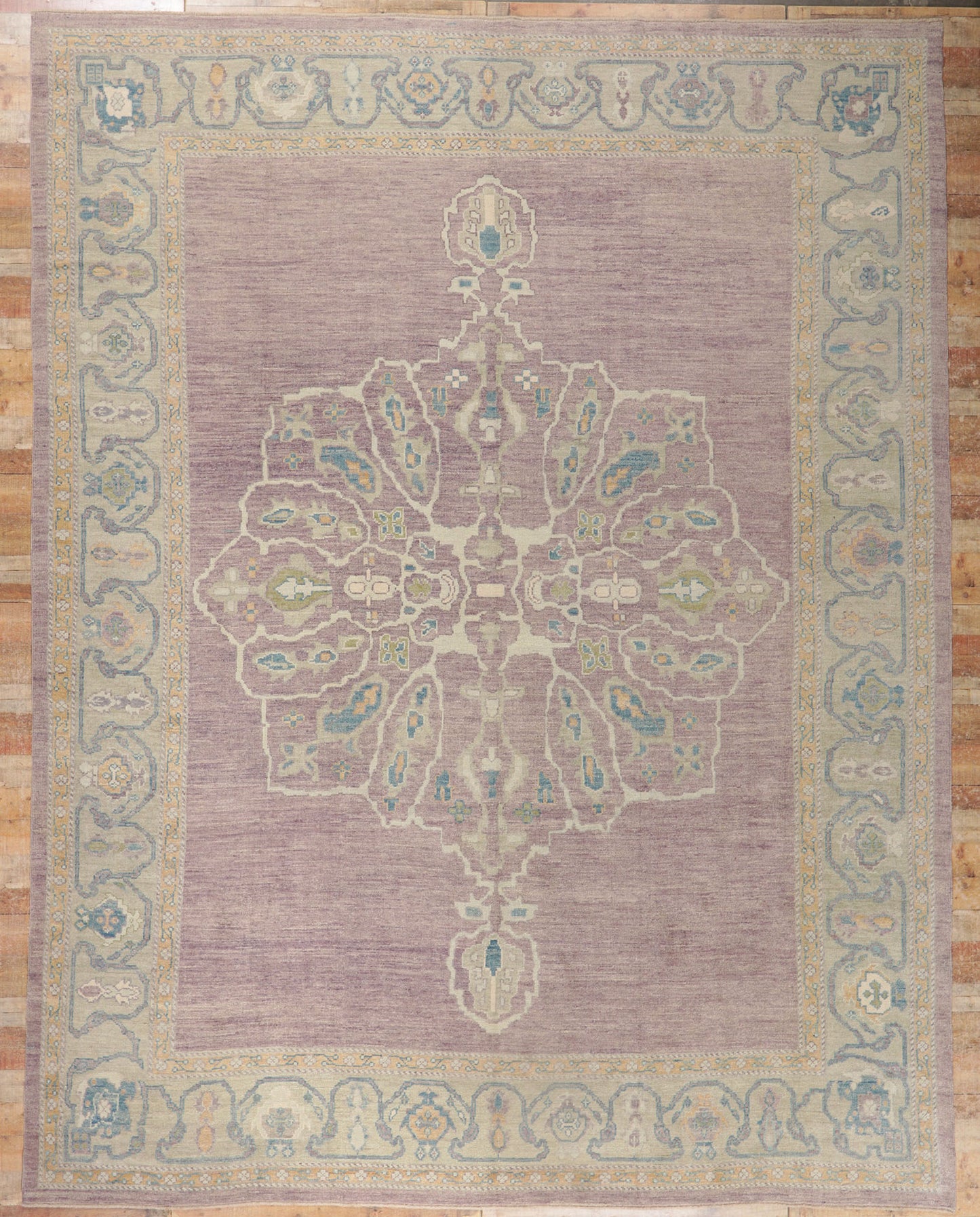 12 x 16 Purple Turkish Oushak Rug 53778