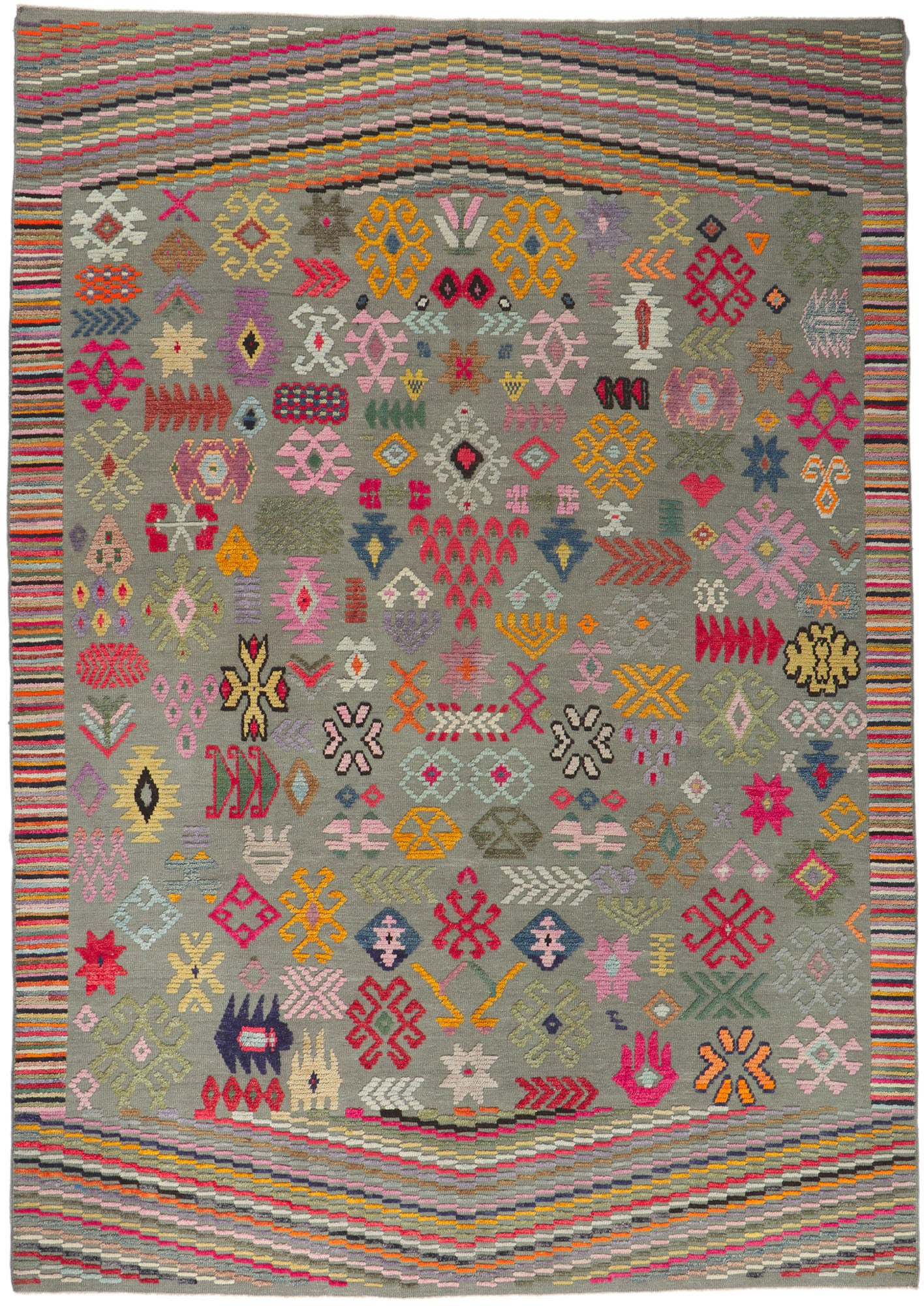 10 x 14 Modern High-Low Turkish Rug 53784