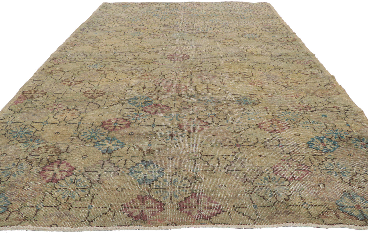 5 x 10 Vintage Turkish Sivas Rug 50876