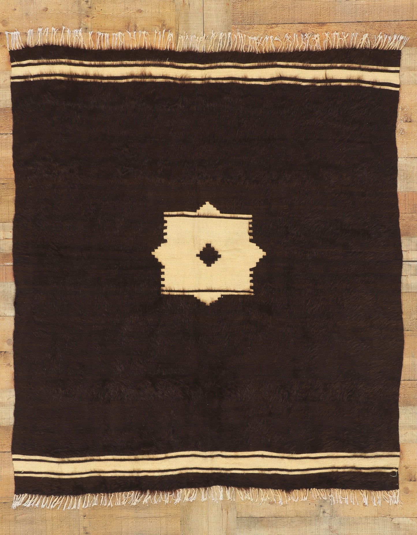 5 x 5 Turkish Angora Wool Kilim Rug 53852
