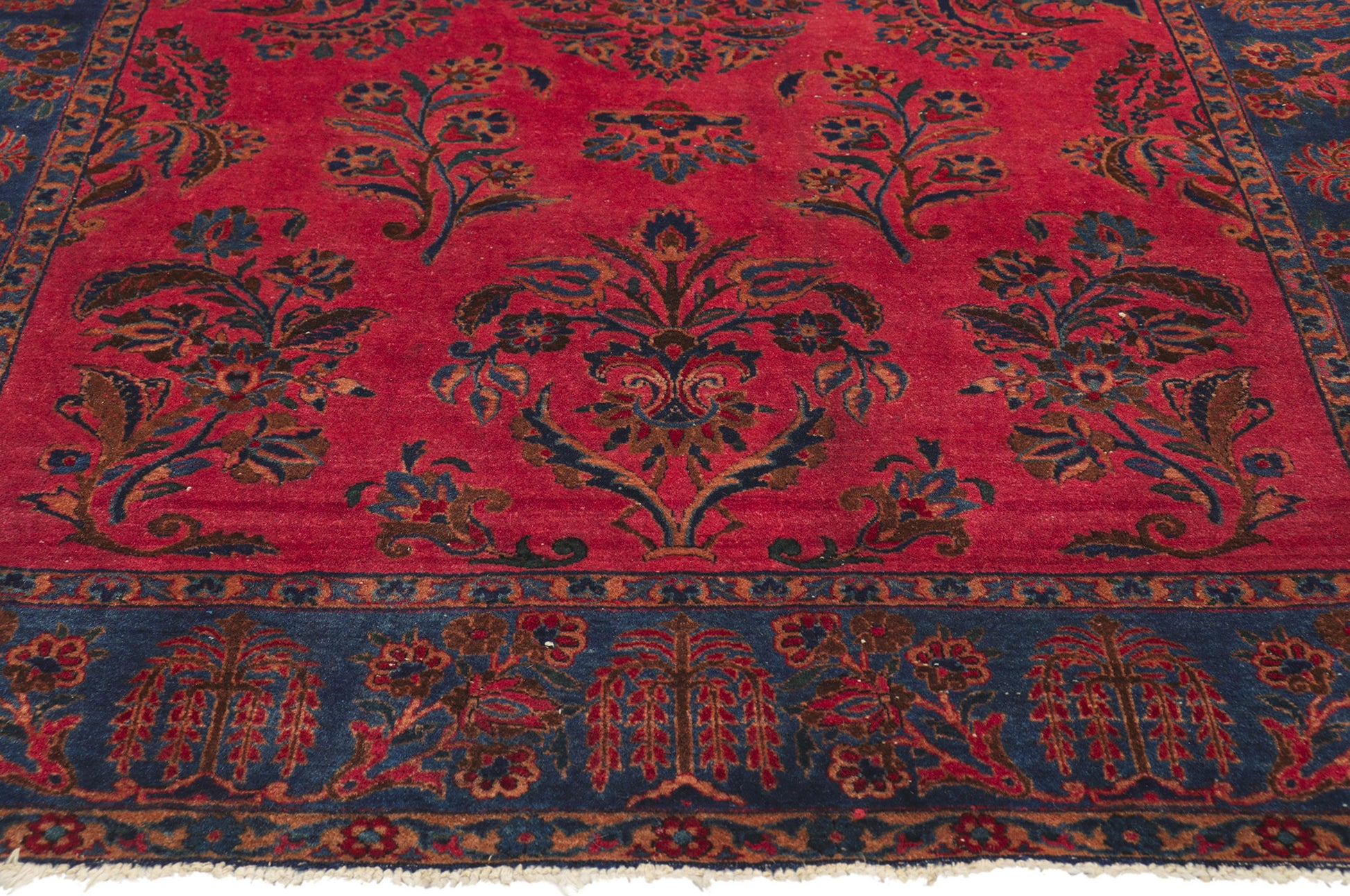 5 x 6 Antique Persian Mohajeran Sarouk Rug 78451
