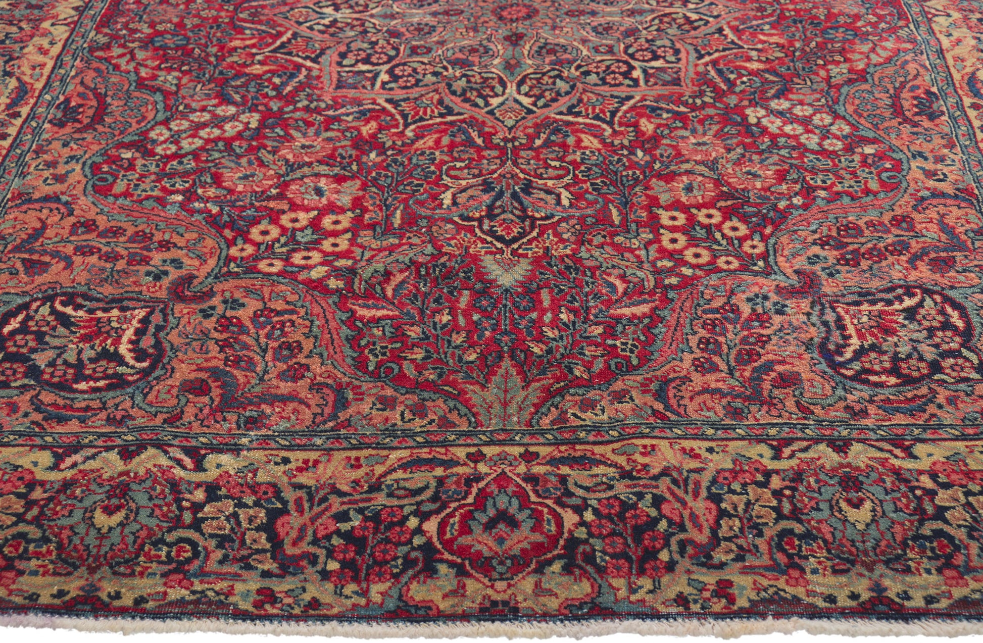 5 x 6 Antique Persian Tabriz Rug 61214