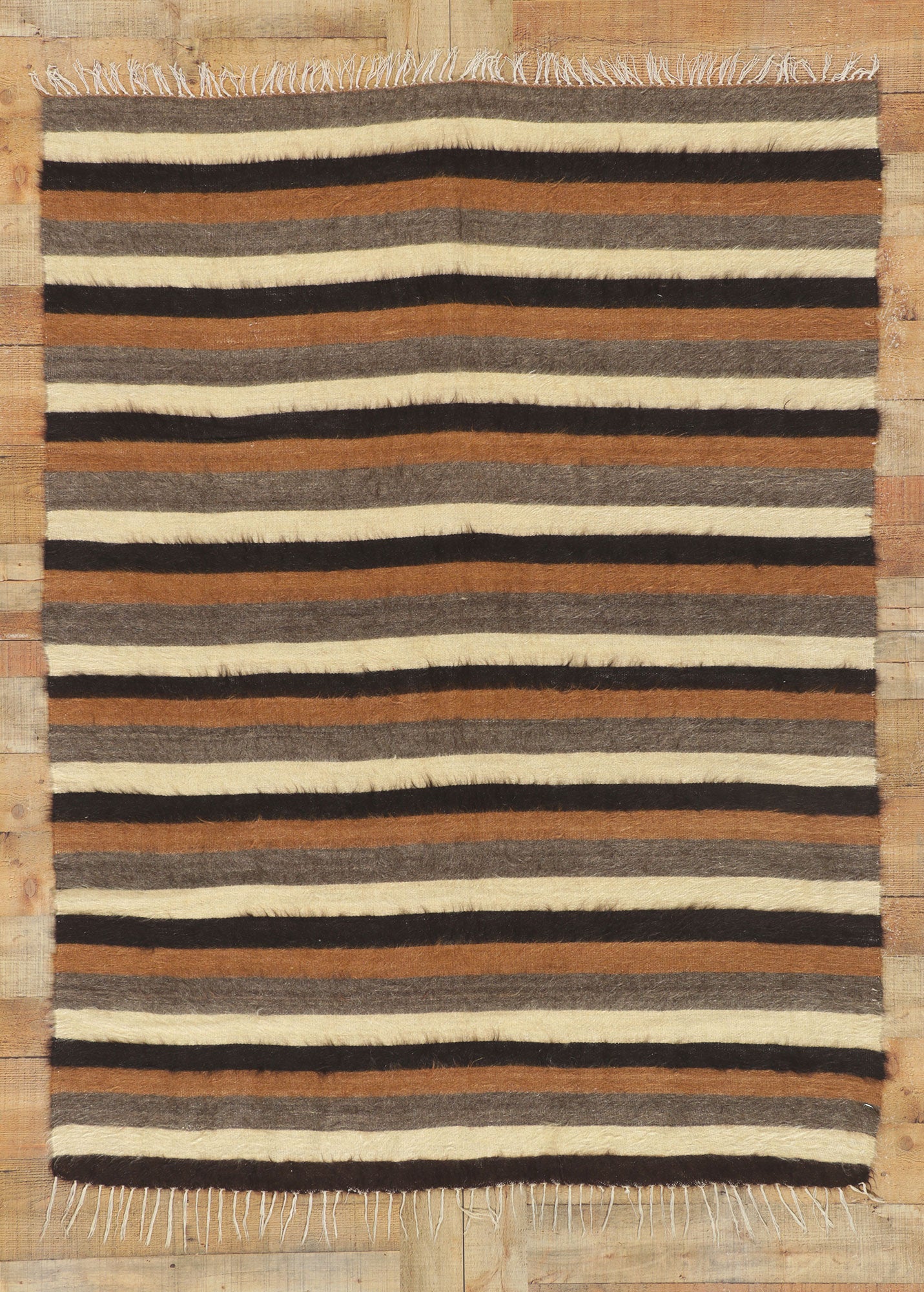 5 x 6 Turkish Angora Wool Kilim Rug 53831