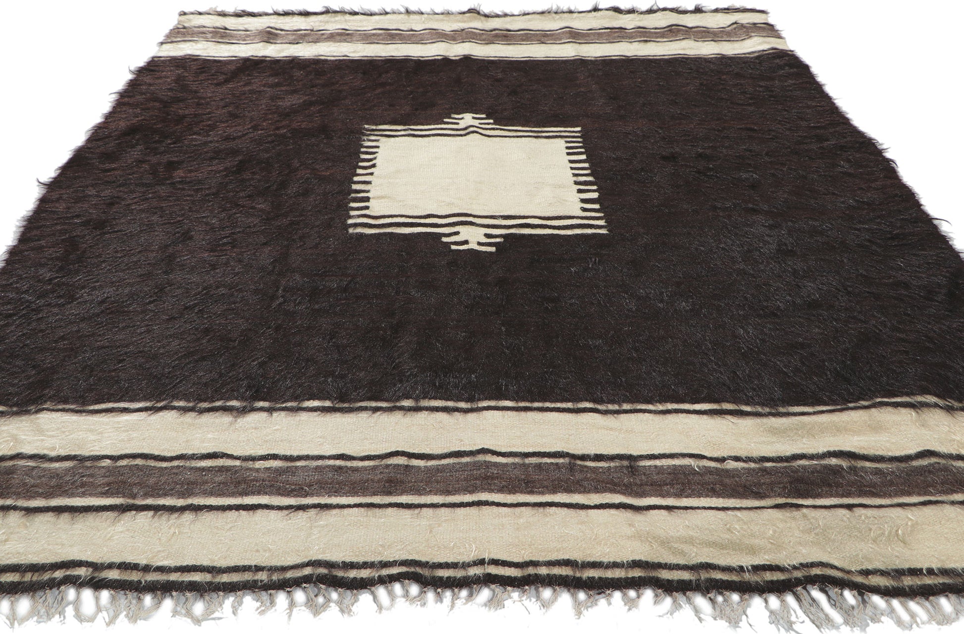 5 x 6 Turkish Angora Wool Kilim Rug 53848