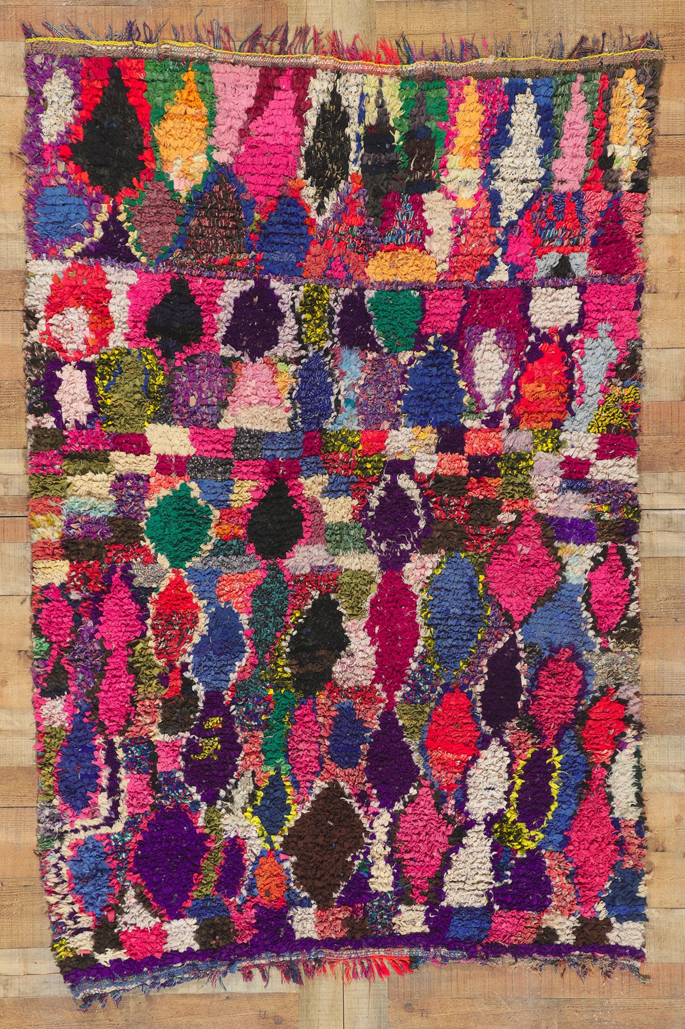 5 x 7 Vintage Moroccan Rag Rug 78399