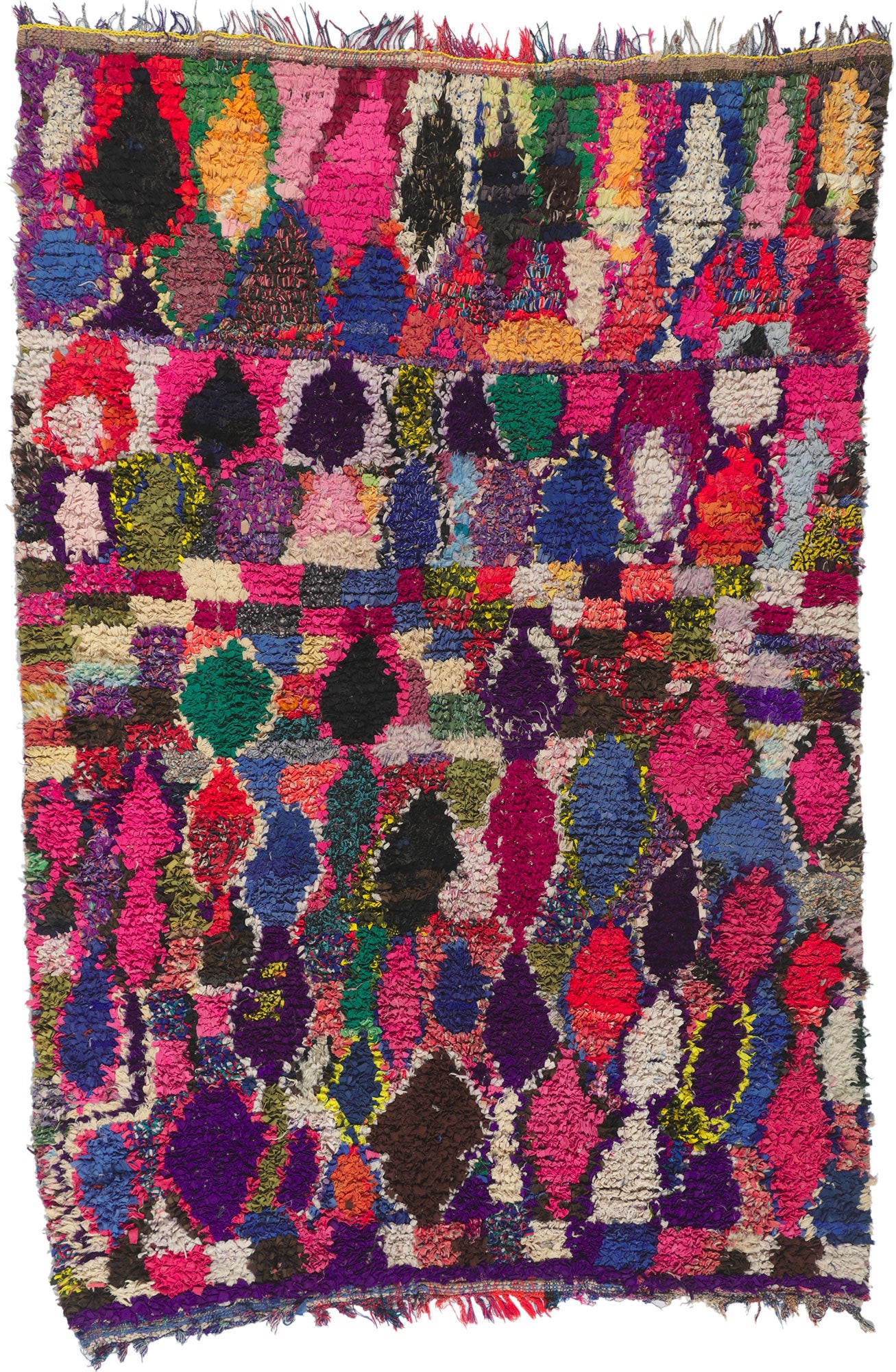 5 x 7 Vintage Moroccan Rag Rug 78399