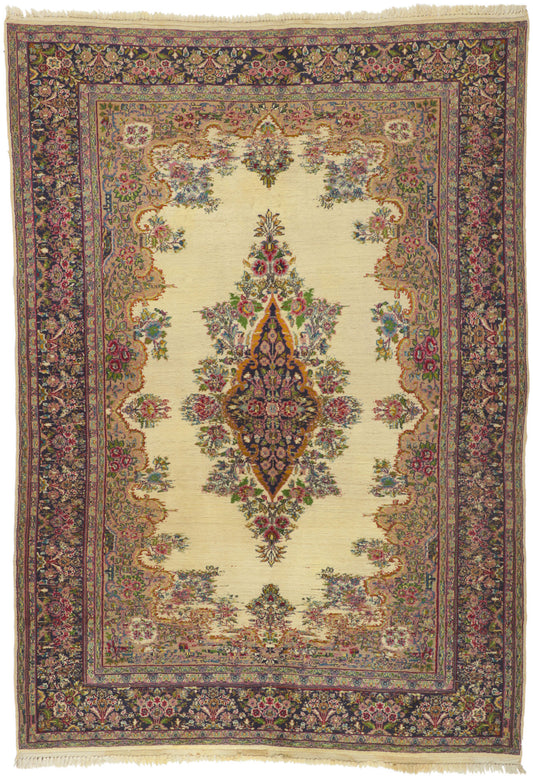 5 x 7 Vintage Persian Kerman Rug 76707