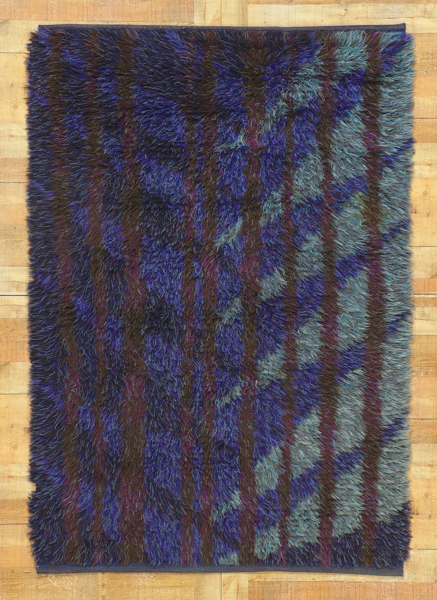5 x 7 Vintage Swedish Rya Rug 78472
