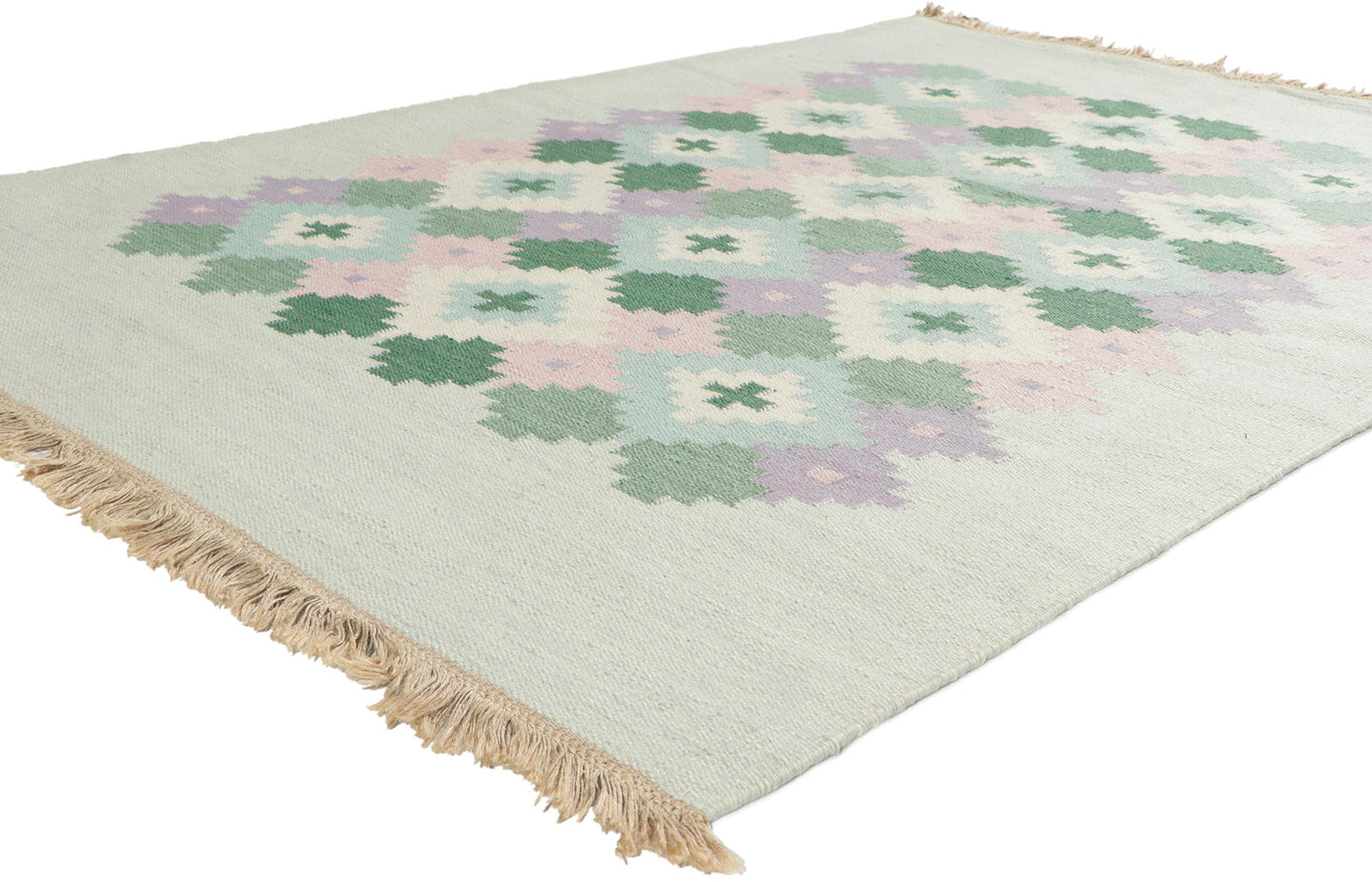 5 x 7 Vintage Swedish Rollakan Rug 78498