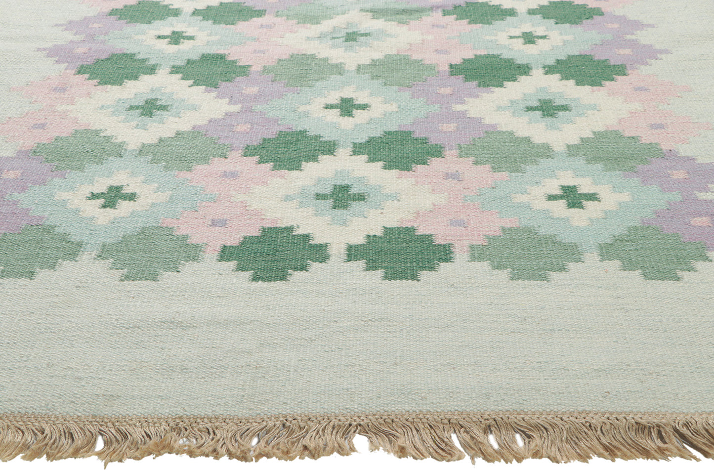 5 x 7 Vintage Swedish Rollakan Rug 78498