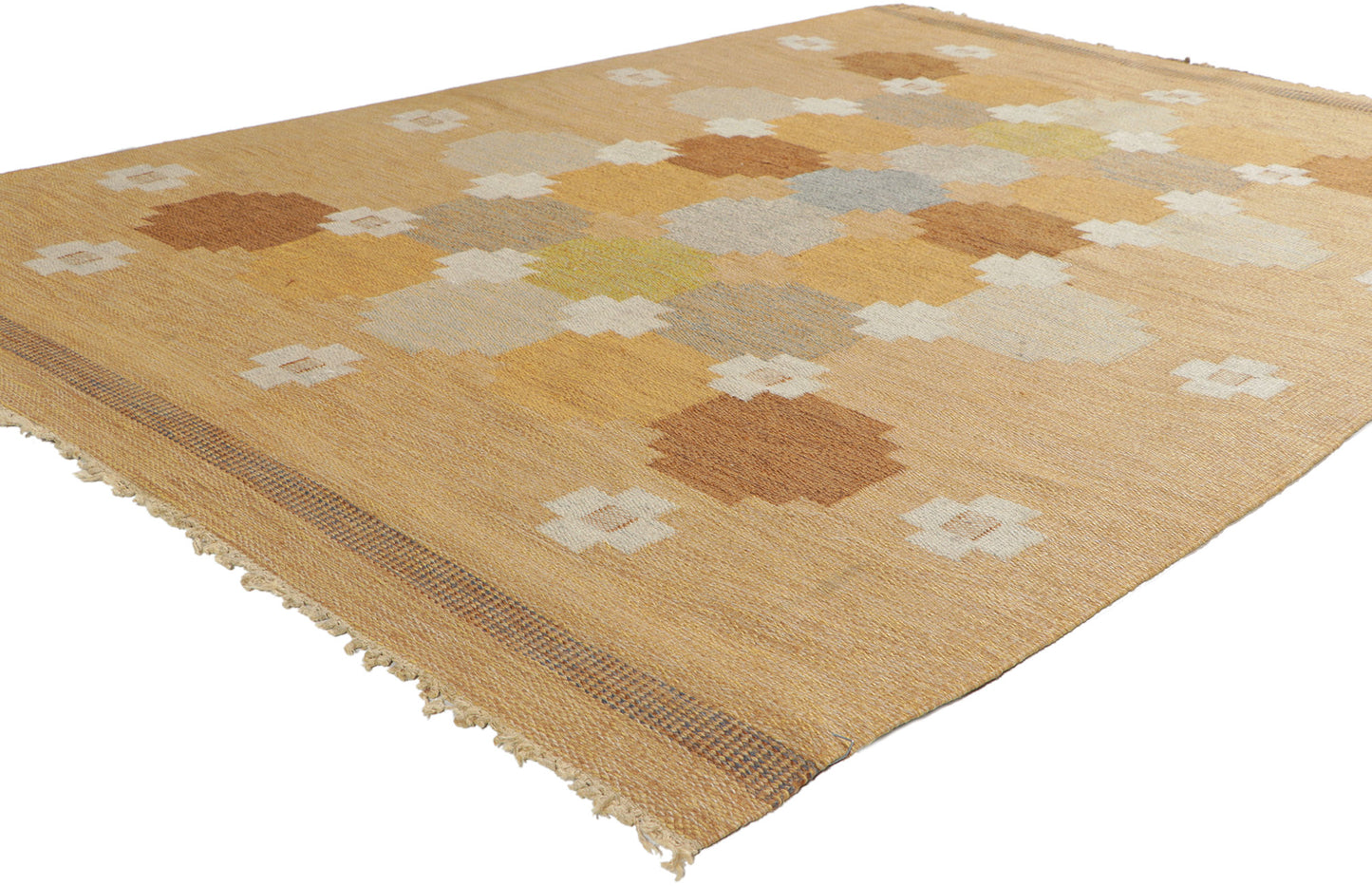 5 x 7 Ingegerd Silow Vintage Swedish Rollakan Rug 78504