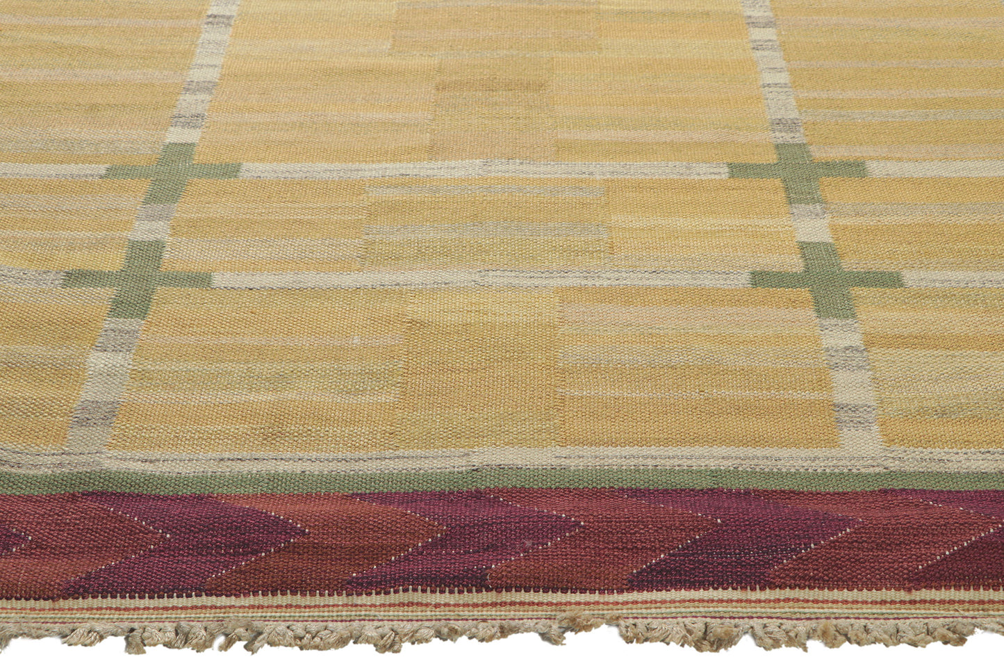 5 x 7 Vintage Swedish Rollakan Rug 78488
