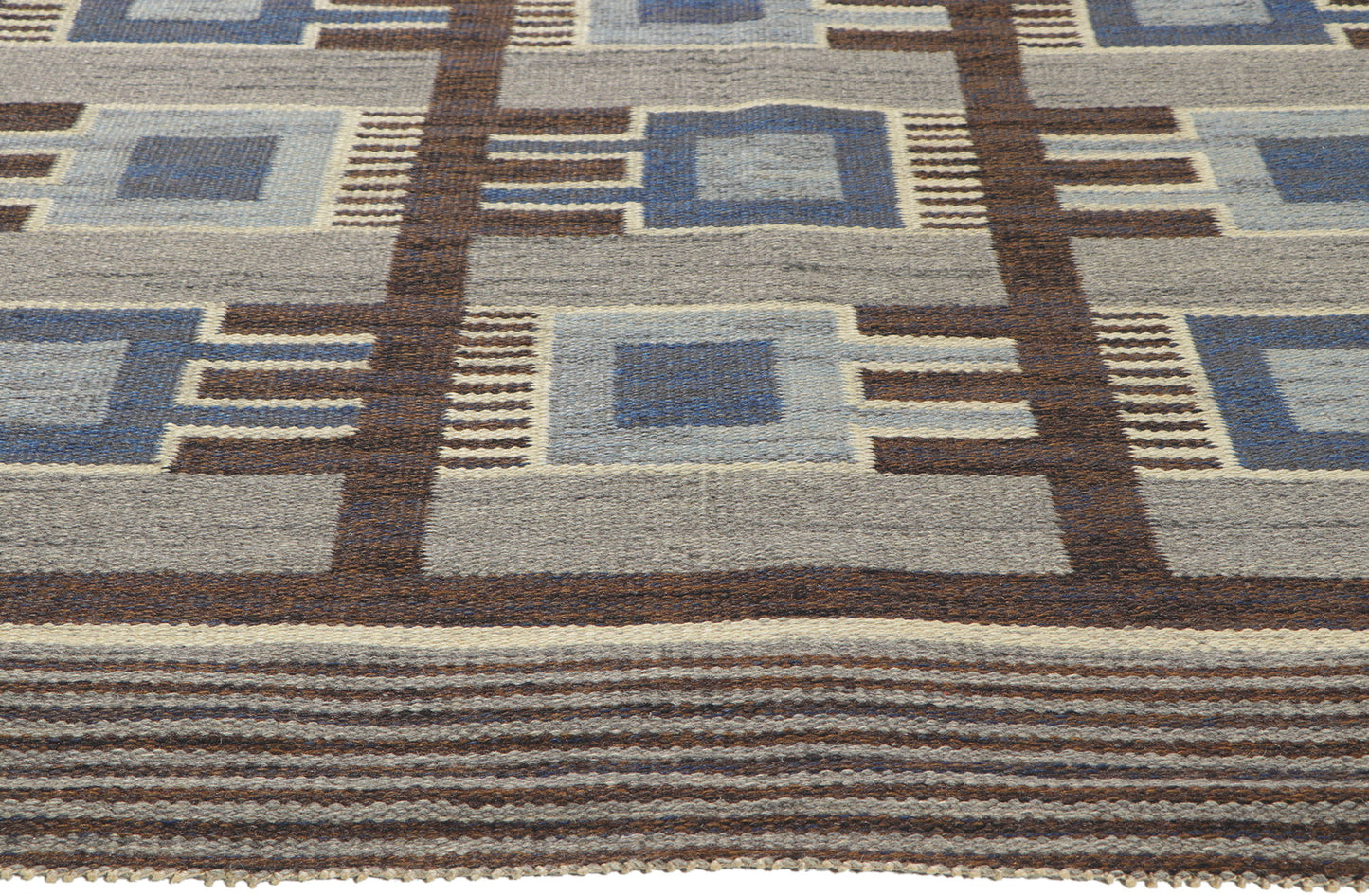 5 x 7 Gunilla Fleming Borgstrom Vintage Swedish Rollakan Rug 78484