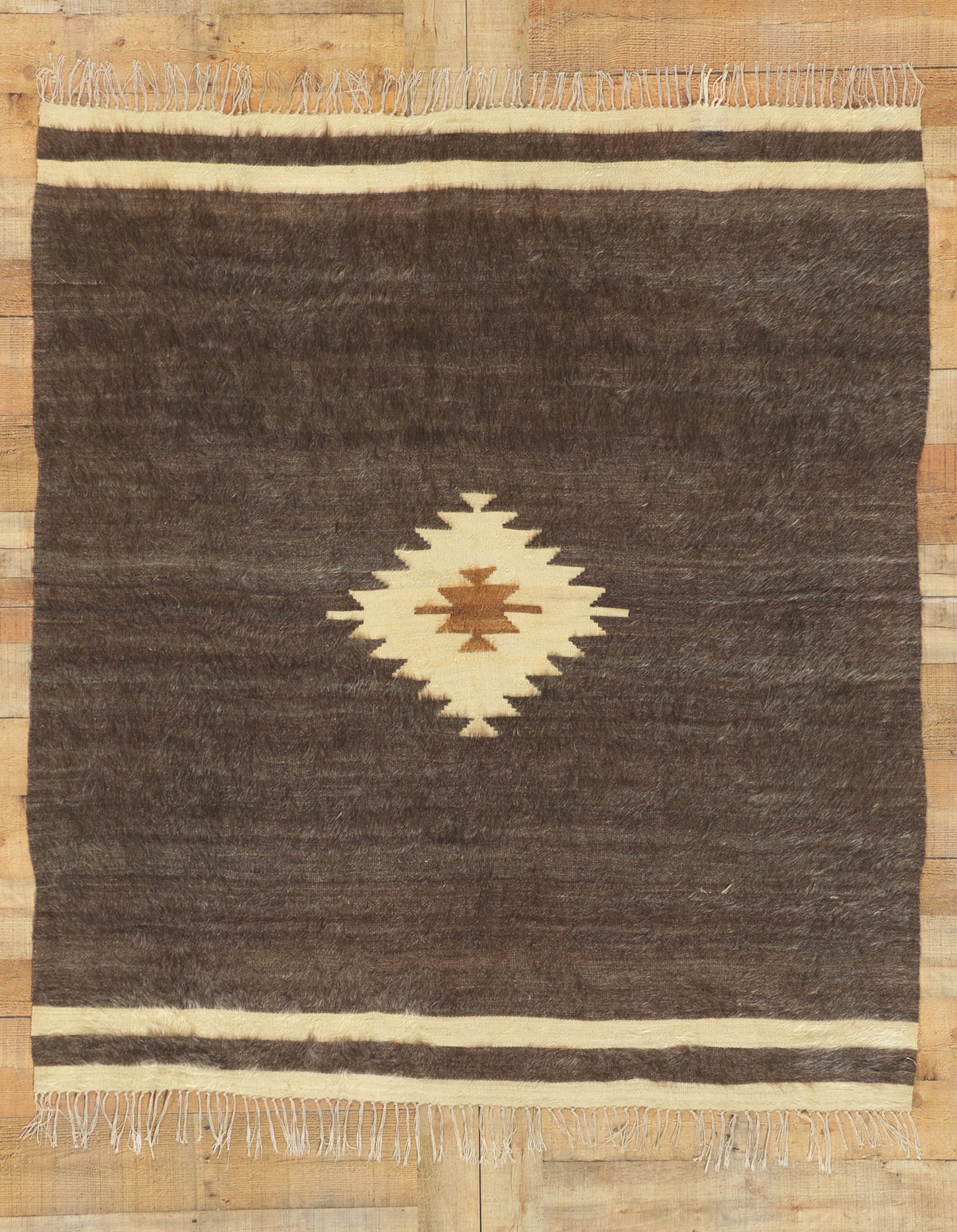 5 x 7 Turkish Angora Wool Kilim Rug 53833