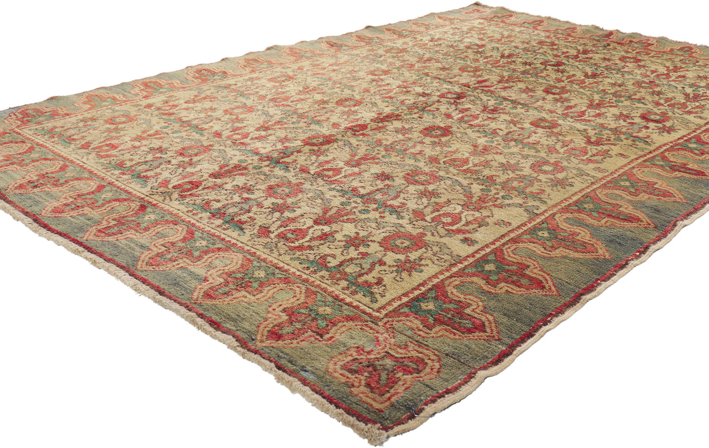 5 x 7 Vintage Turkish Oushak Rug 50168