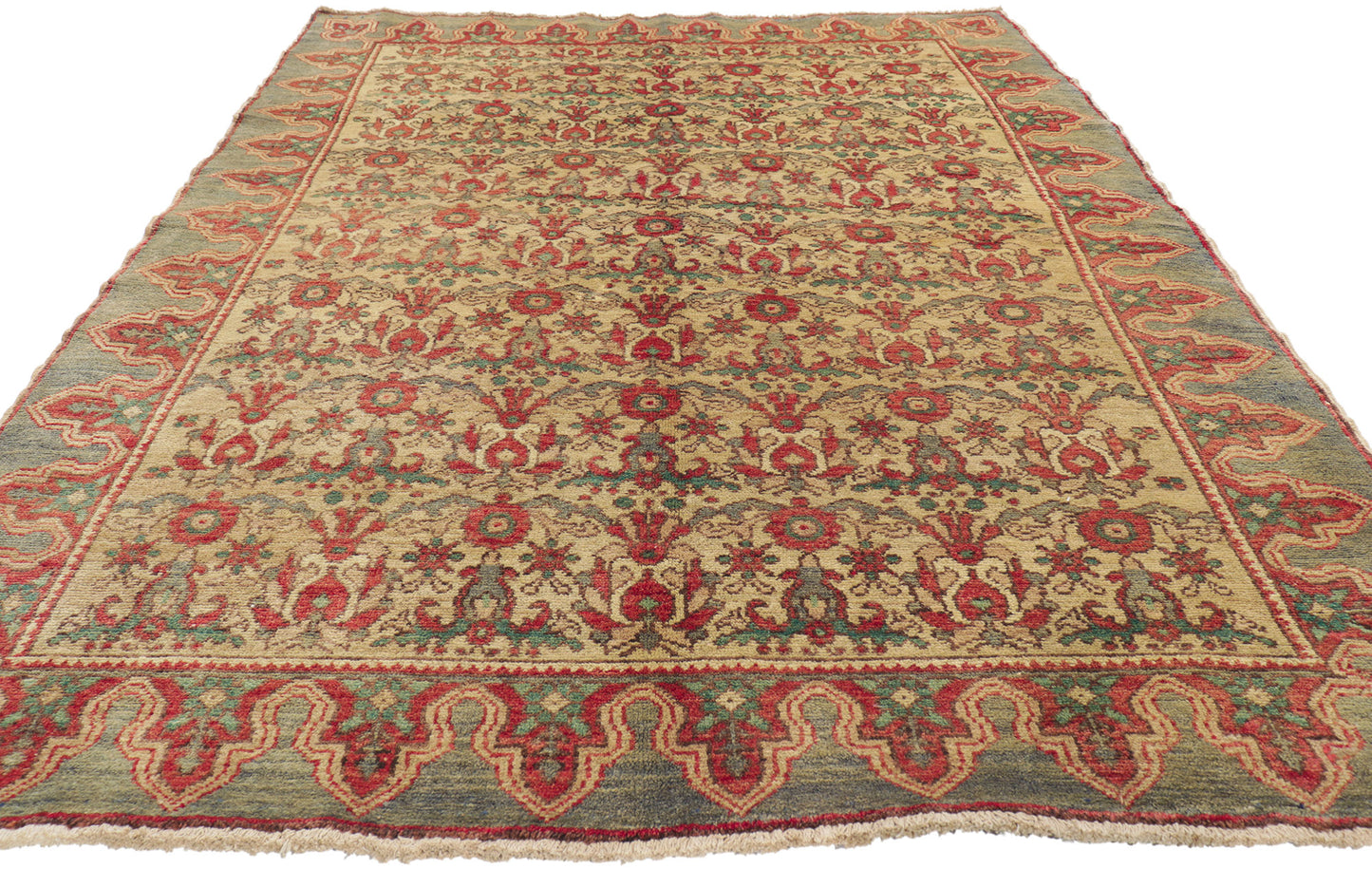 5 x 7 Vintage Turkish Oushak Rug 50168