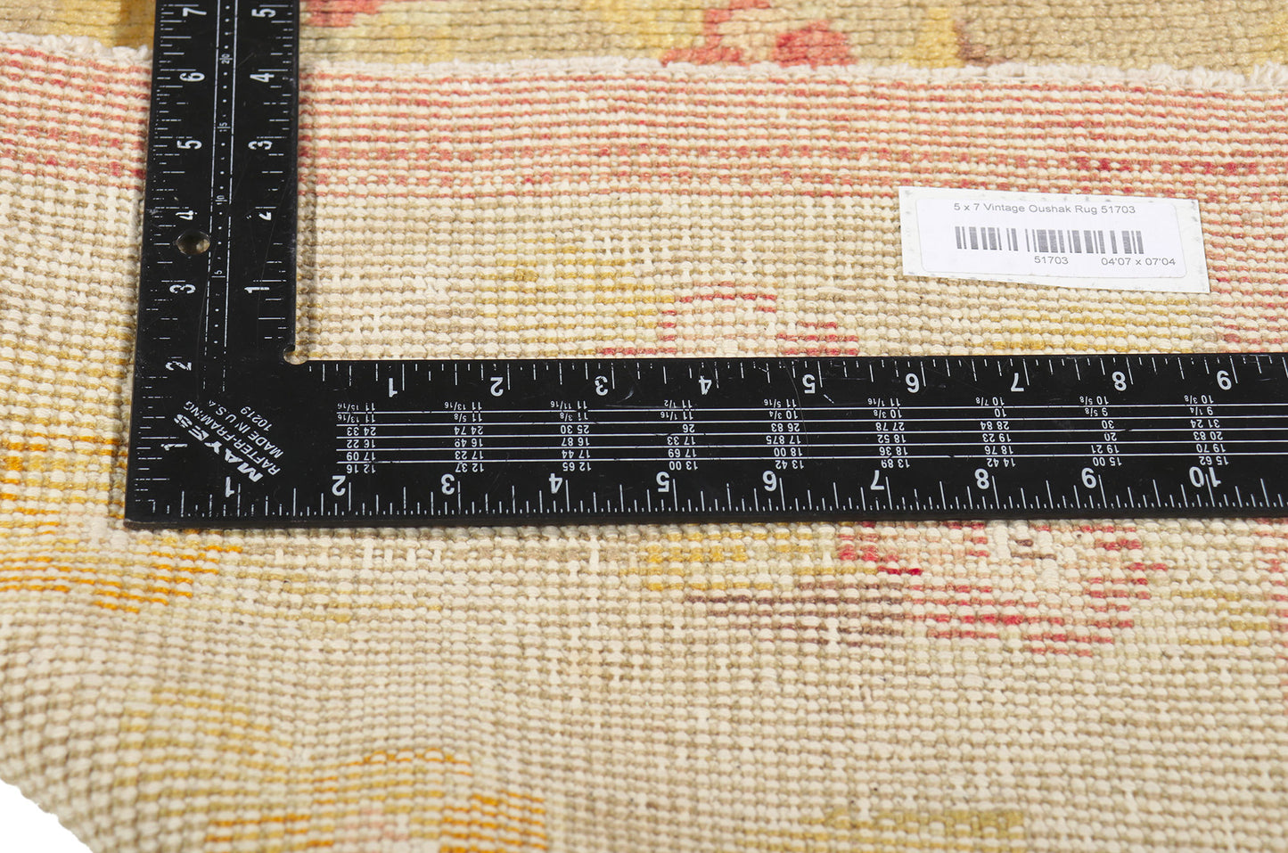 5 x 7 Vintage Turkish Oushak Rug 51703